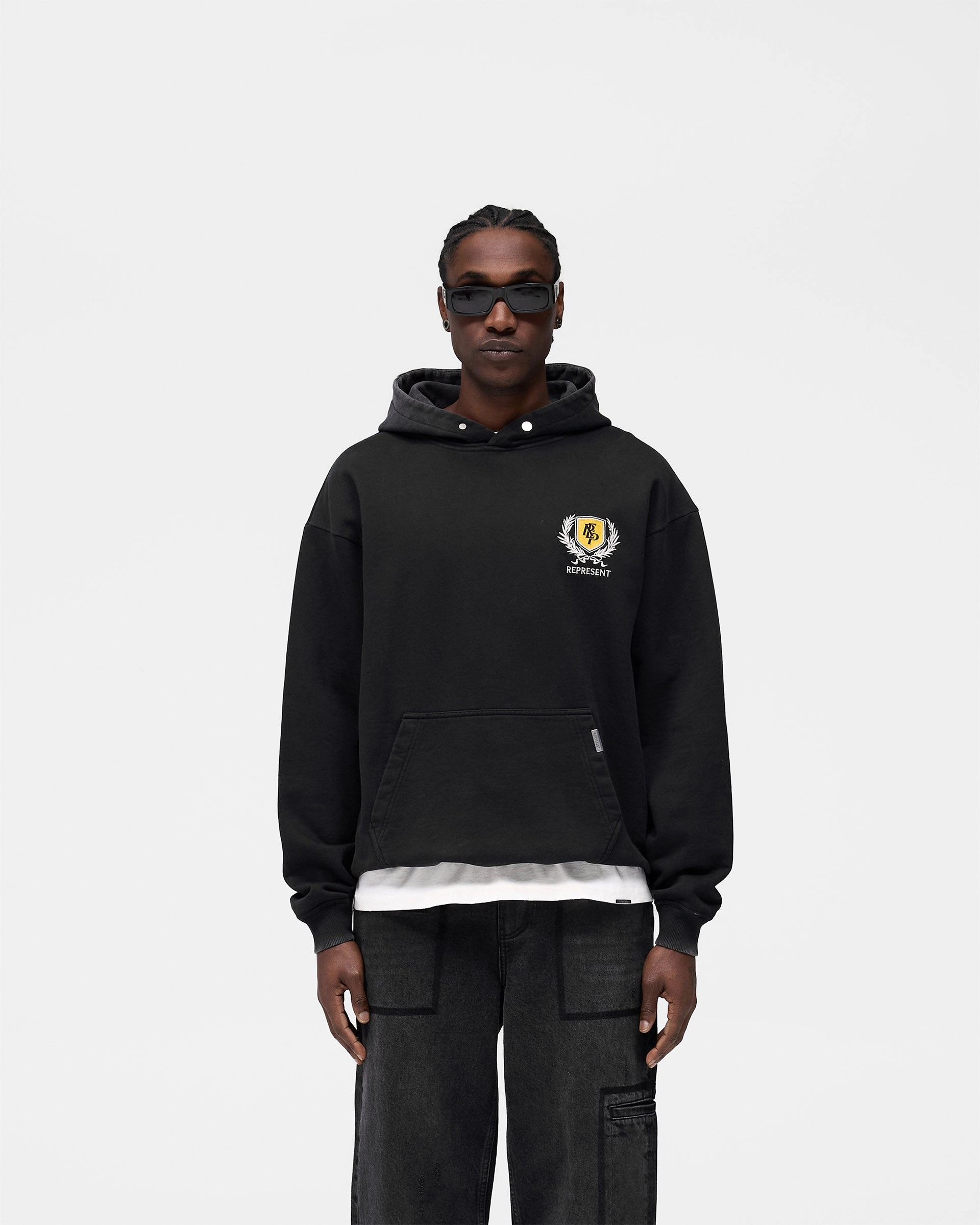 bus ride Crest Hoodie - Vintage Black