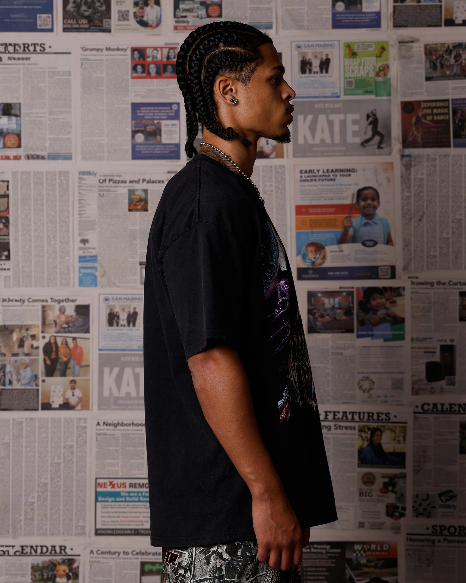 Goat Crew Marvel Venom Face T-Shirt Black Acidwash BreathableFabricTech