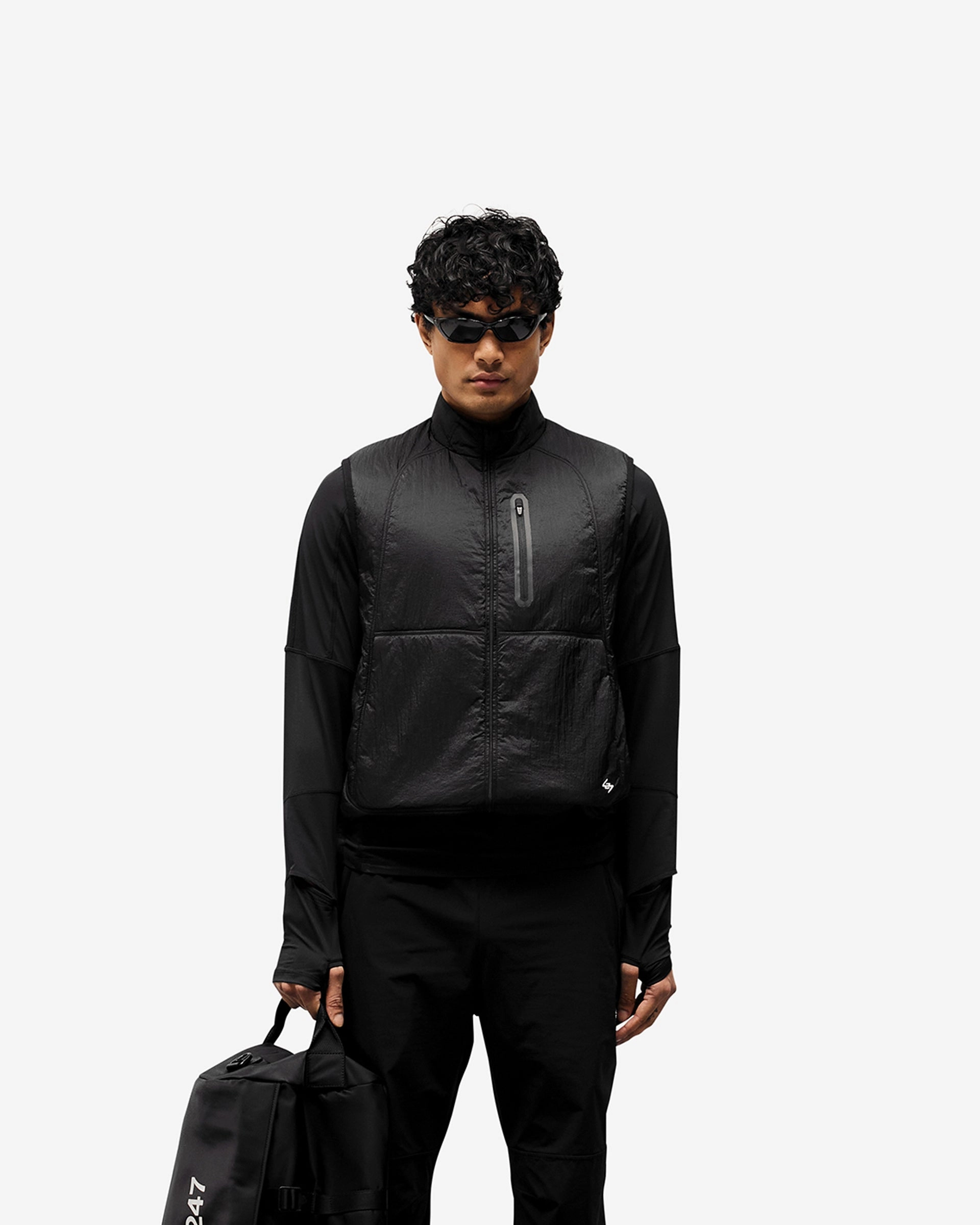 Breathable City Style Waterproof Fabric 247 Run Gilet - Black