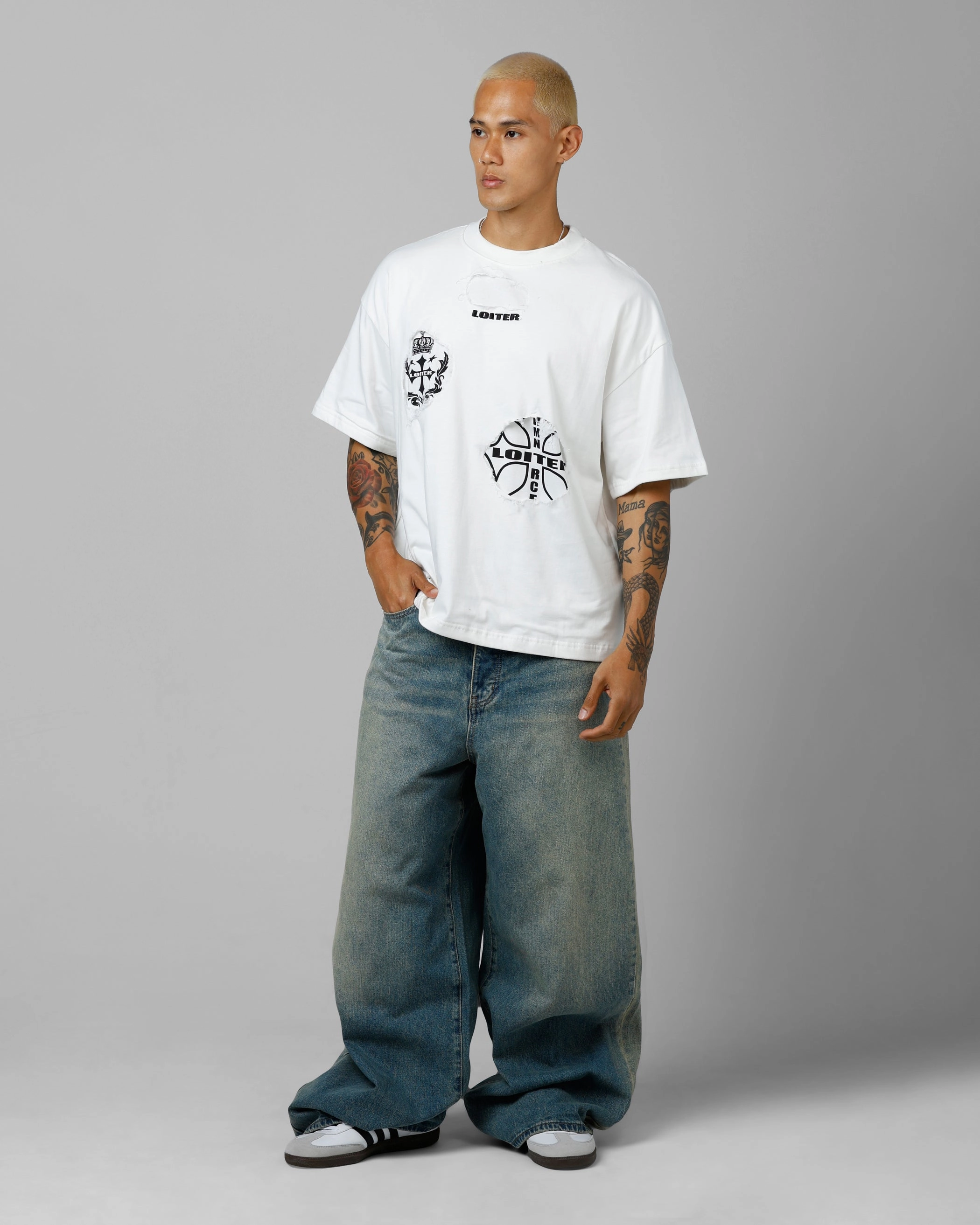 Loiter Destruction T-Shirt Off White All-Purpose