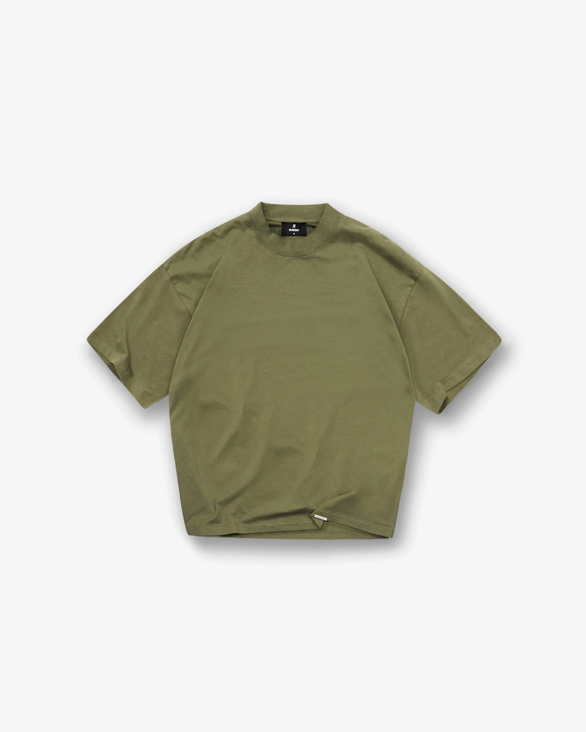 Initial Oversized T-Shirt - Army Green Soft and Relaxed