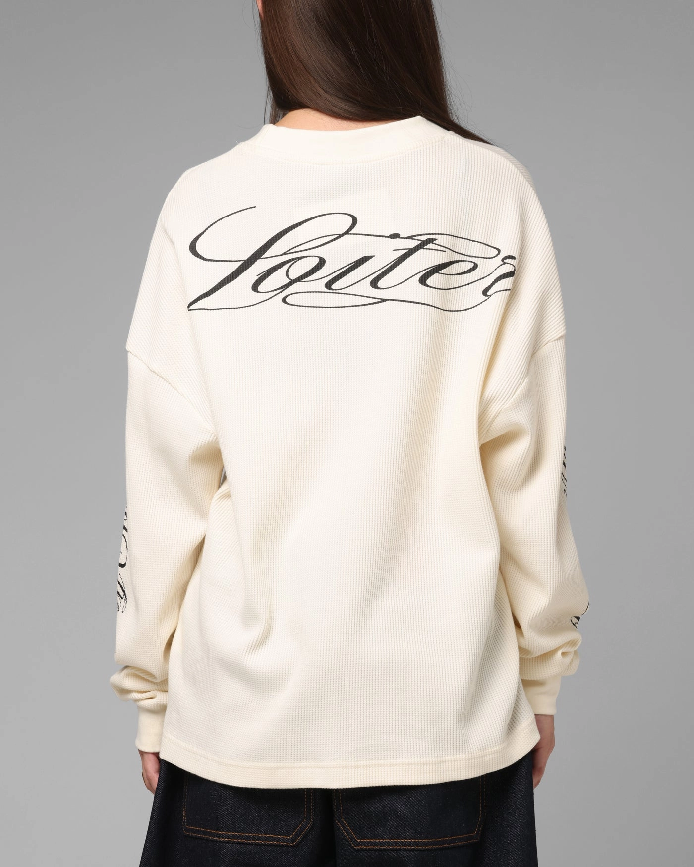 Loiter Purity Thermal Long Sleeve T-Shirt Off White Shape Retention Fabric