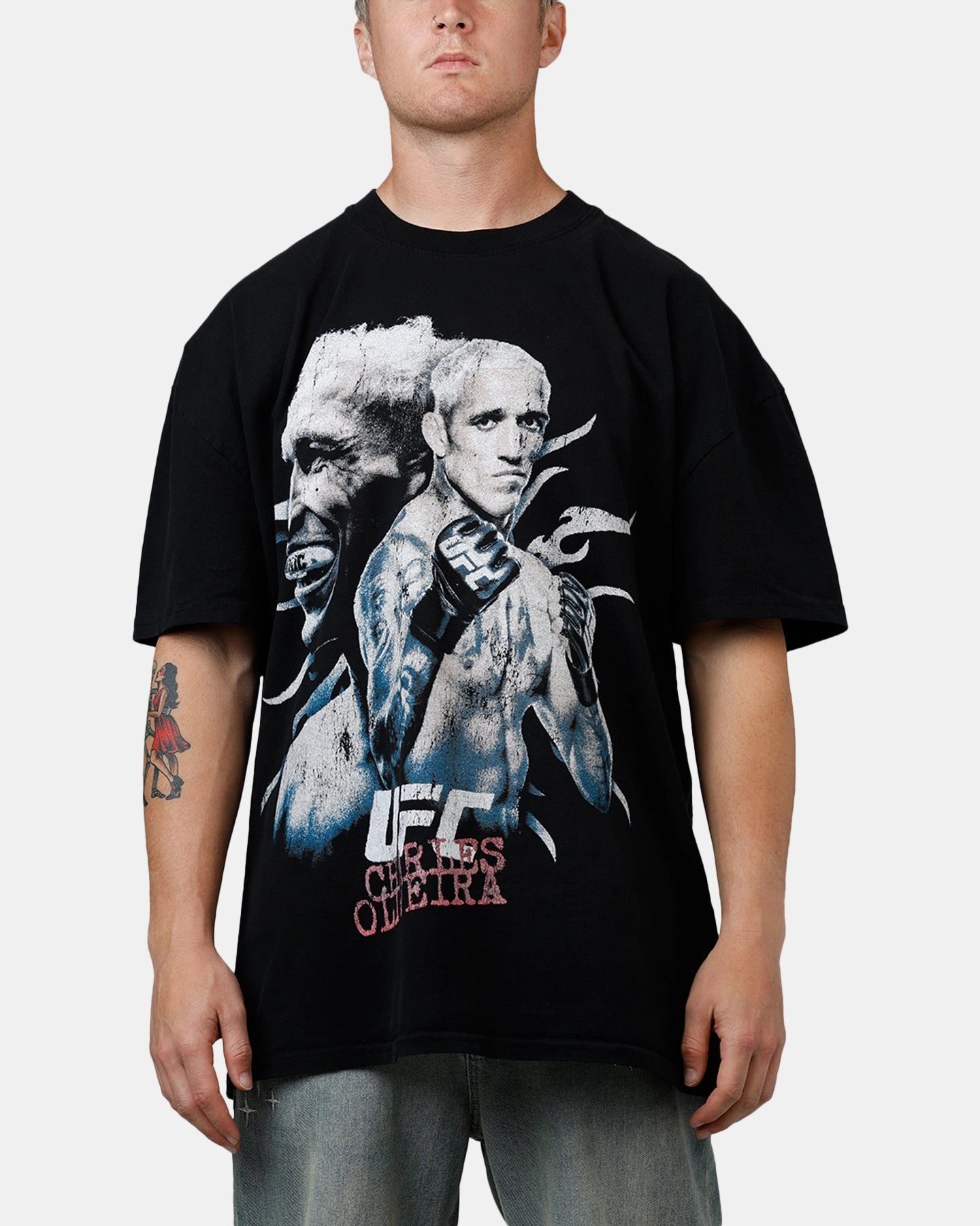 Fade Resistant Finish UFC By Culture Kings Charles Oliveira UFC 317 T-Shirt Black