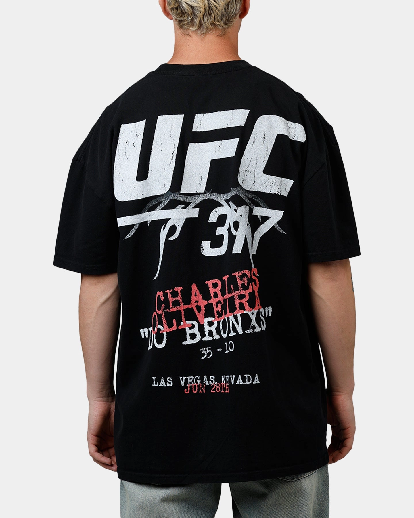 UFC By Culture Kings Charles Oliveira UFC 317 T-Shirt Black Multi Way Adjustable Fit