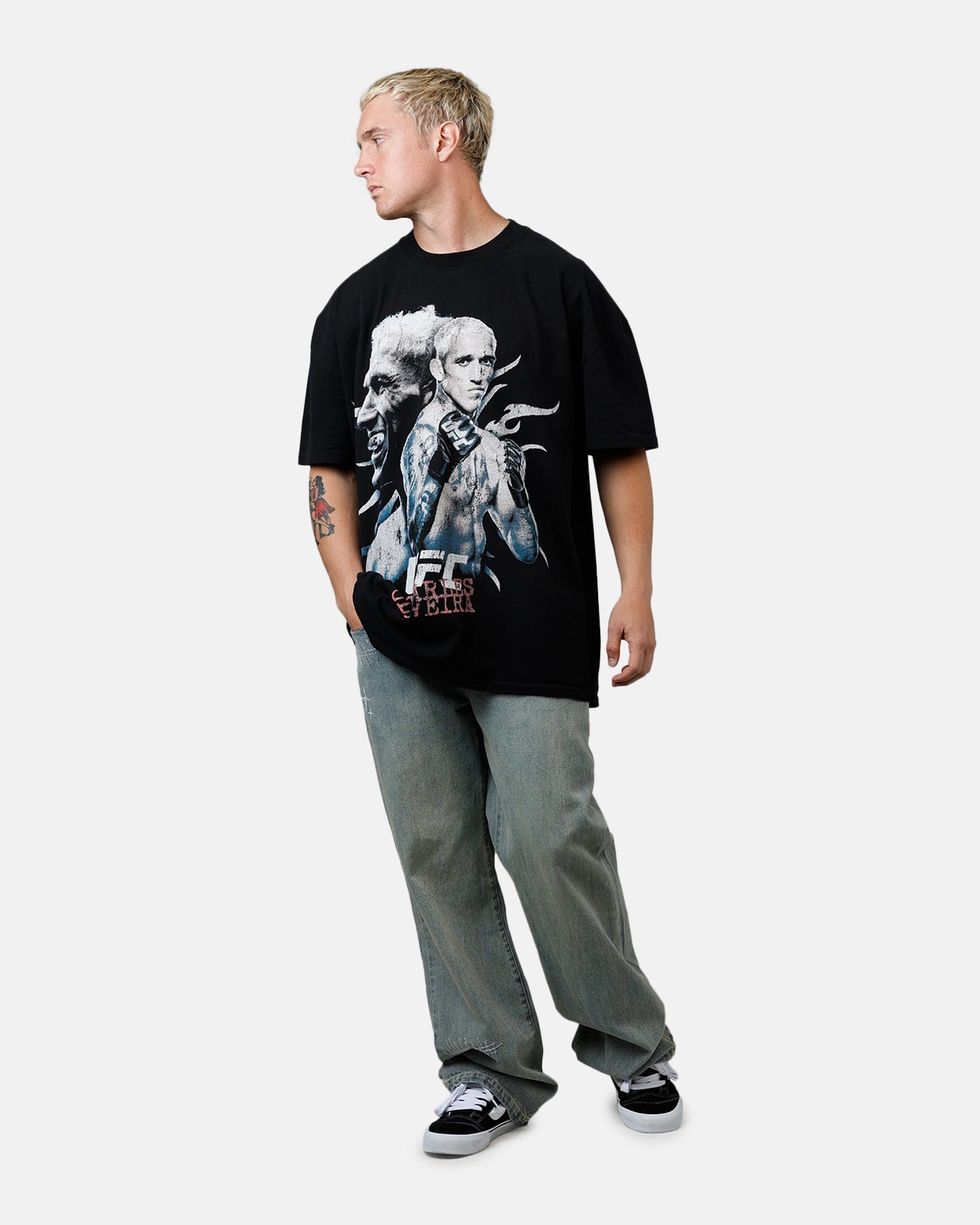 UFC By Culture Kings Charles Oliveira UFC 317 T-Shirt Black Tagless Comfort YarnDyedQuality