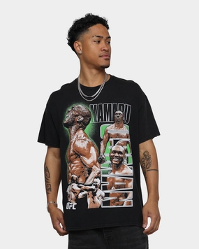 UFC By Goat Crew Kamaru Usman Vintage T-Shirt Black Wash WeightedHem