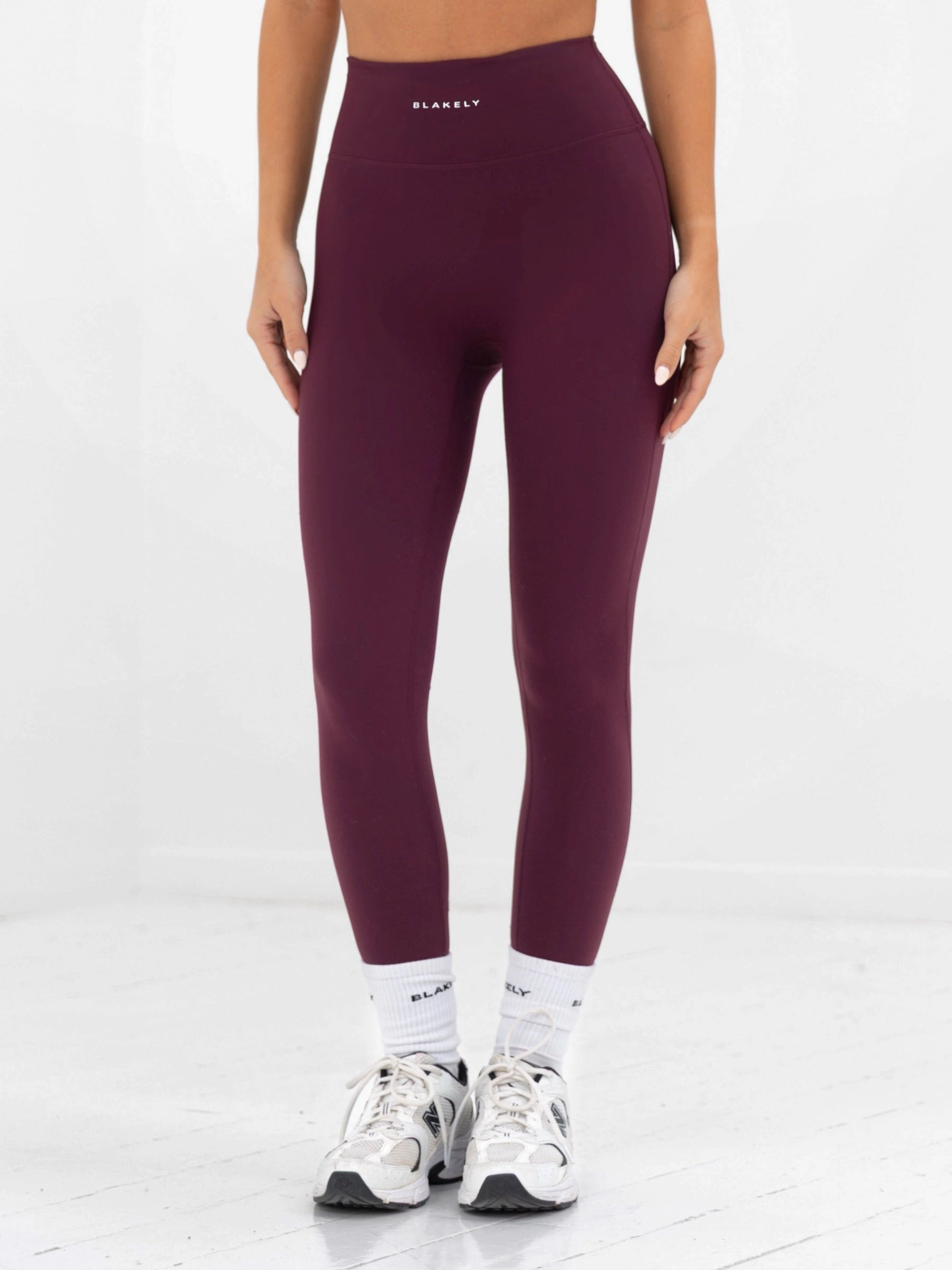 Ultimate Active Leggings - Dark Cherry Maternity Wear Stretch Fit Performance Fabric