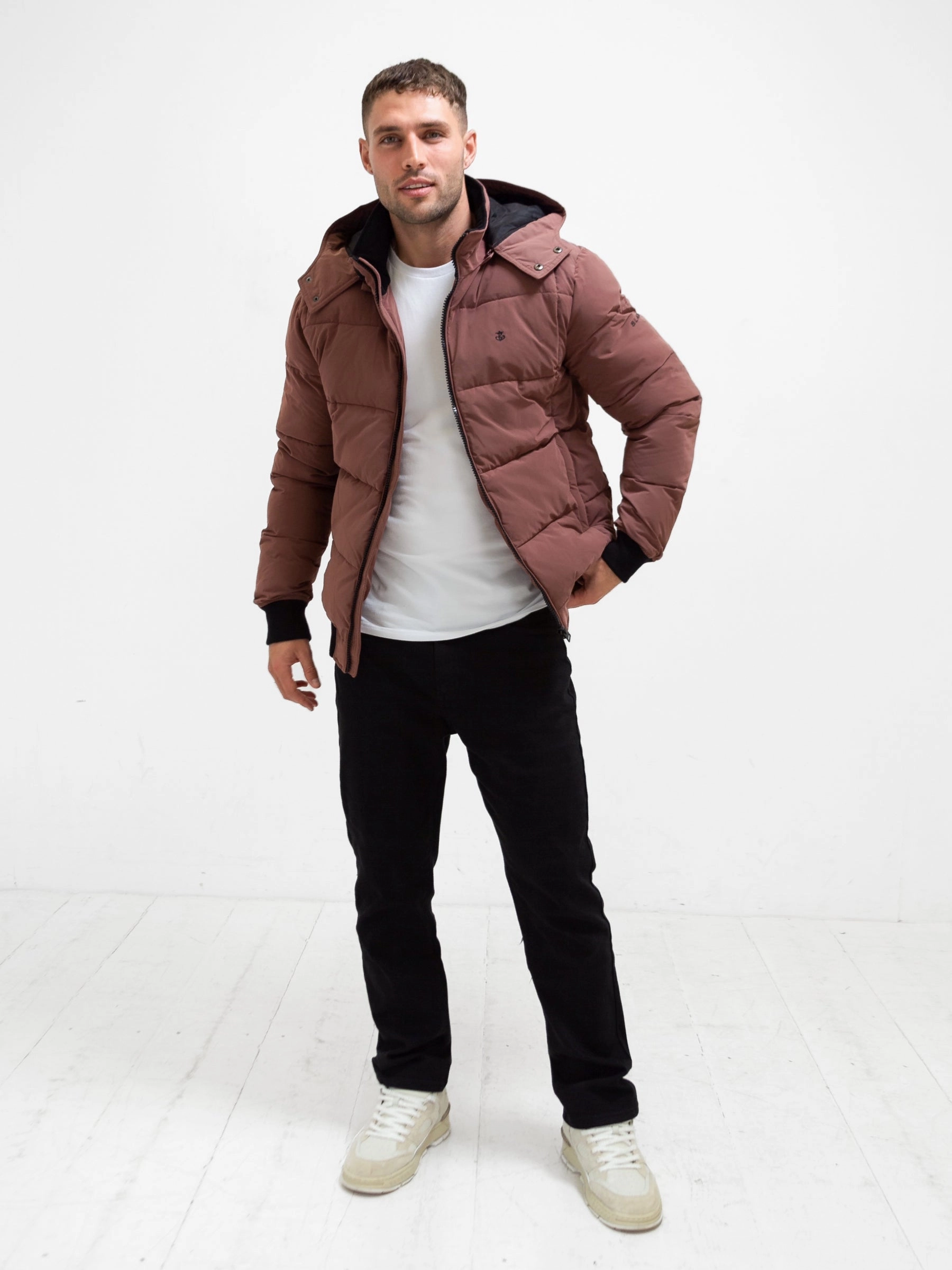 Reinforced Elbows Ultimate Puffer Coat - Burgundy