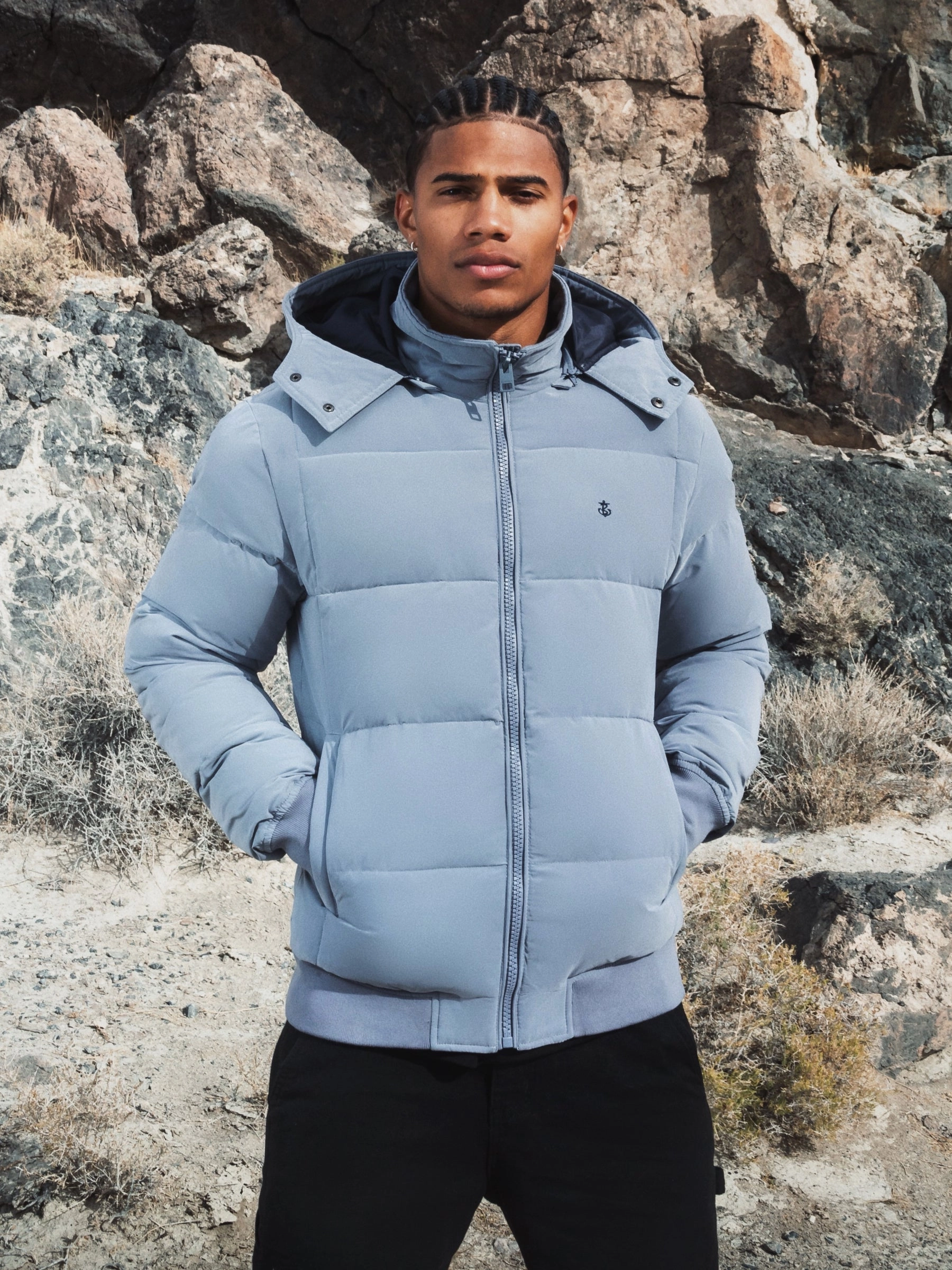 Ultimate Puffer Coat - Light Blue Survival Use Multi Pocket Design