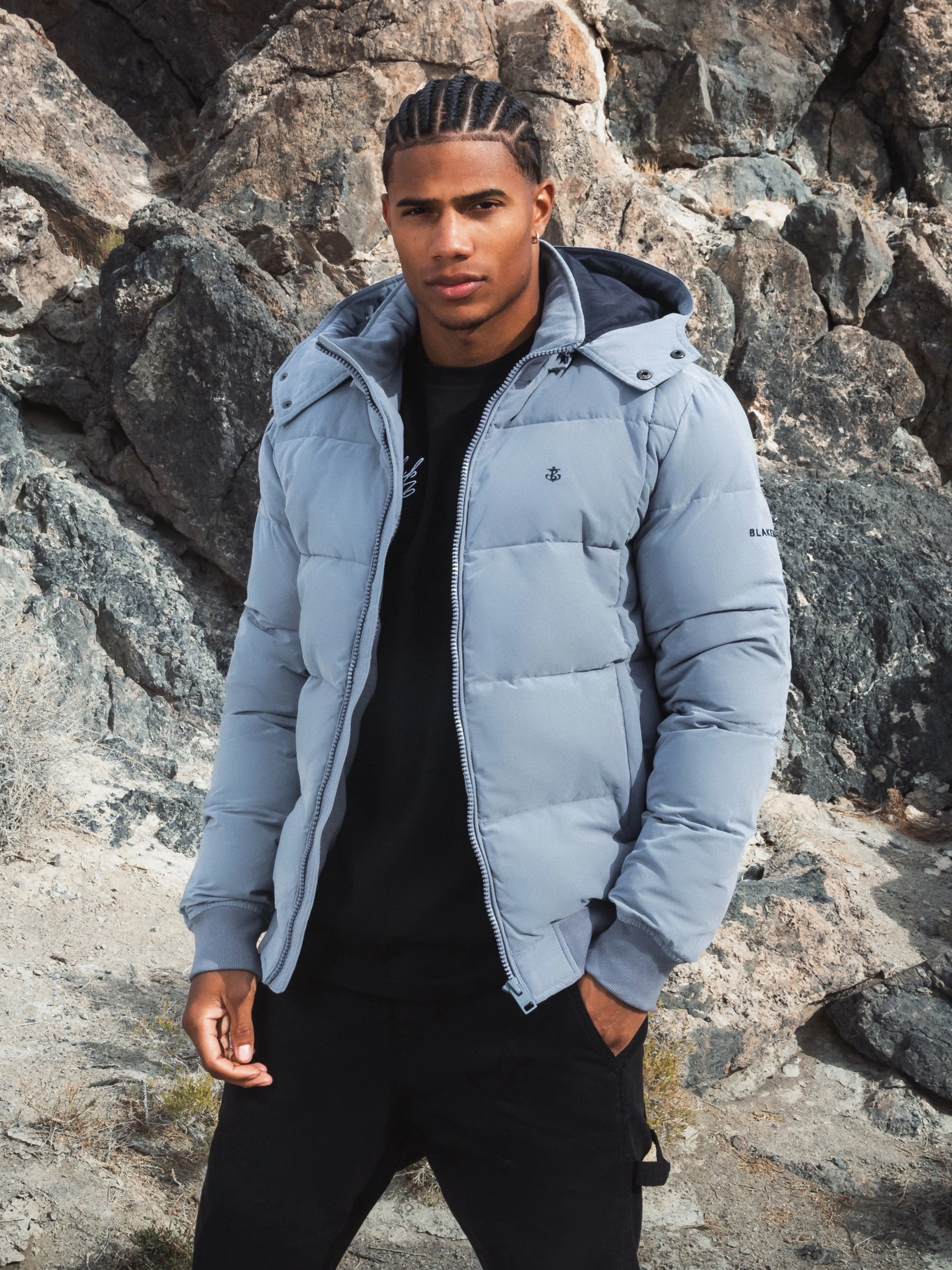Ultimate Puffer Coat - Light Blue Windproof Design