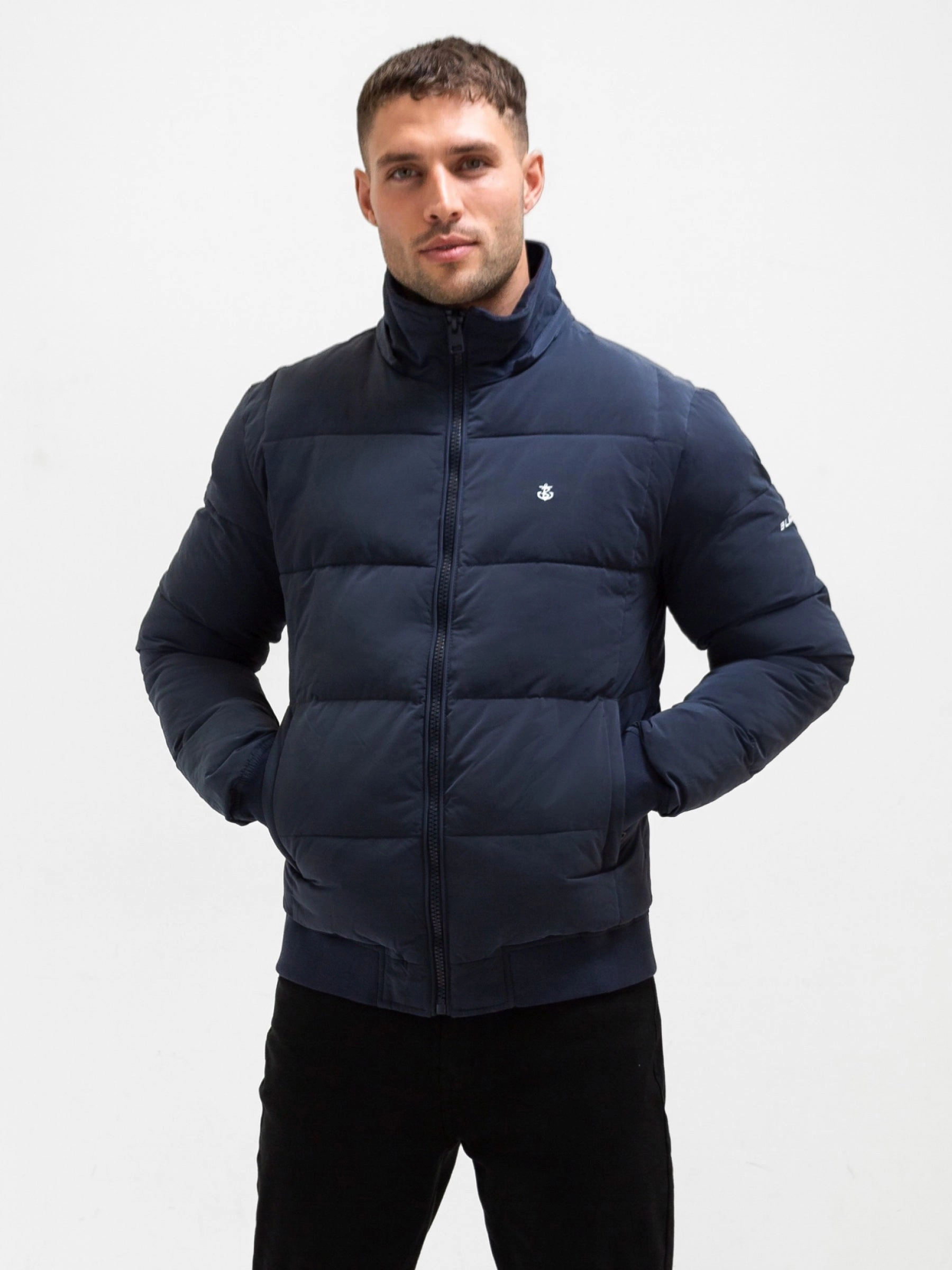 Frictionless Inner Layer Sleek Comfort Ultimate Puffer Coat - Navy
