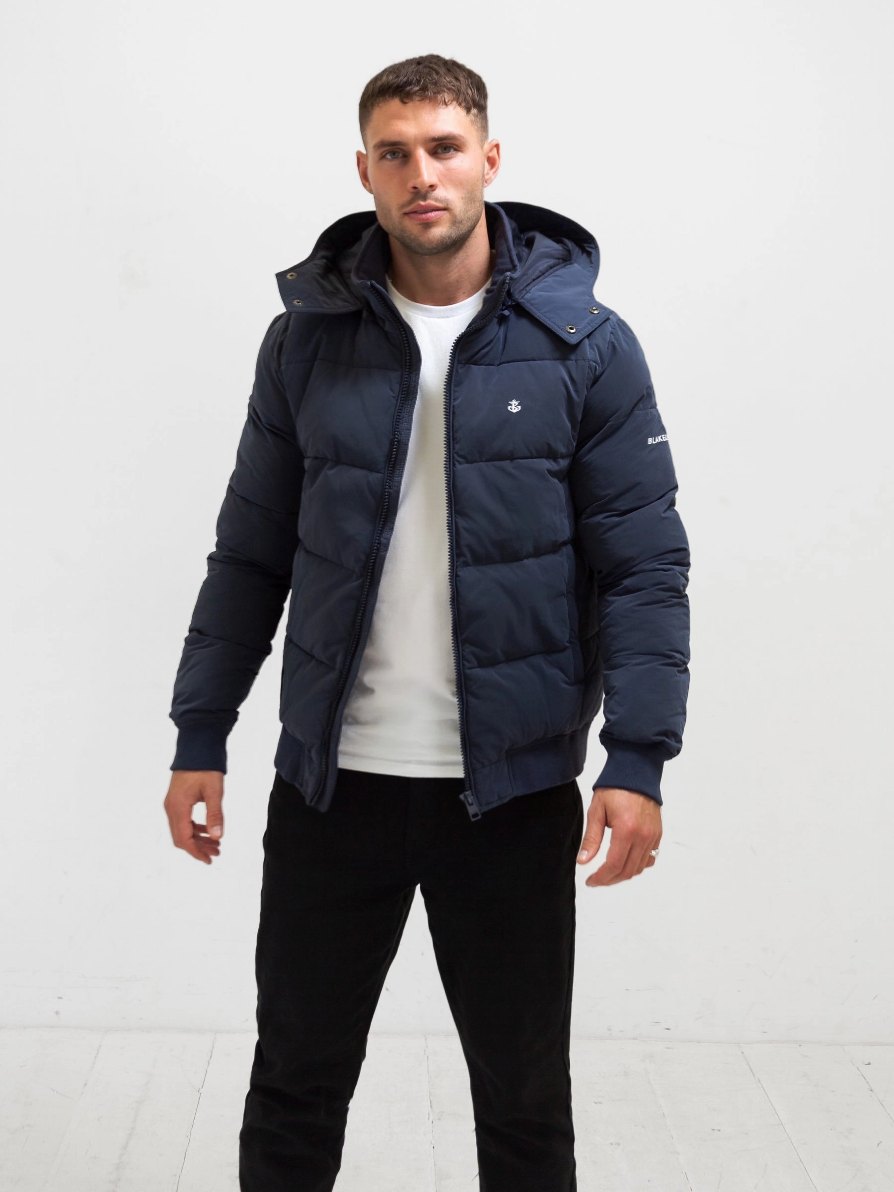 Seam Sealed Adjustable Hood System Ultimate Puffer Coat - Navy