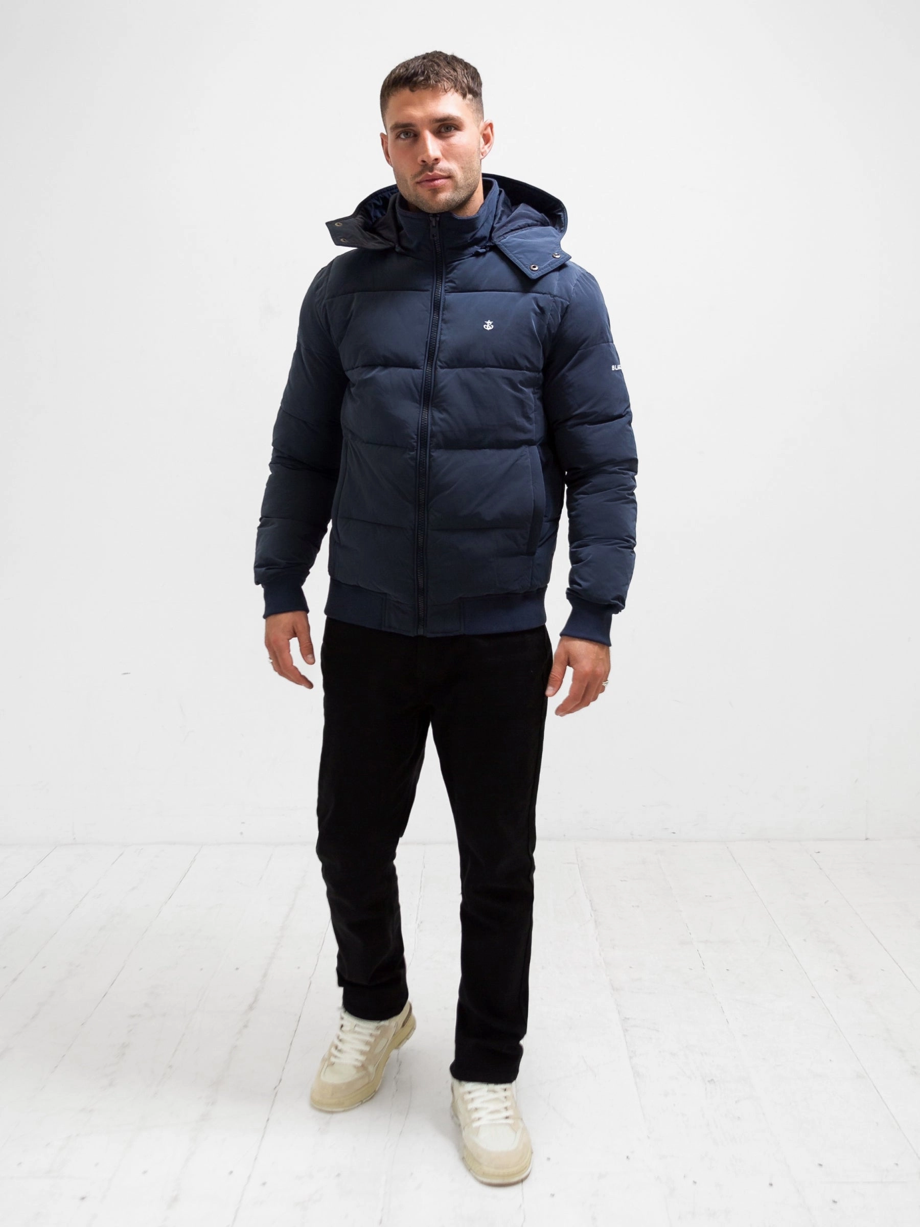 Thermal Regulation System Seamless Shoulder Construction Ultimate Puffer Coat - Navy