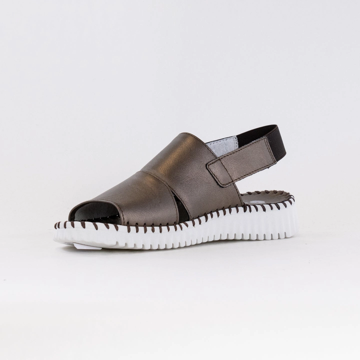 Flexible Sandals Breathable Walking Eric Michael Sola Sandal (Women's) - Pewter Leather