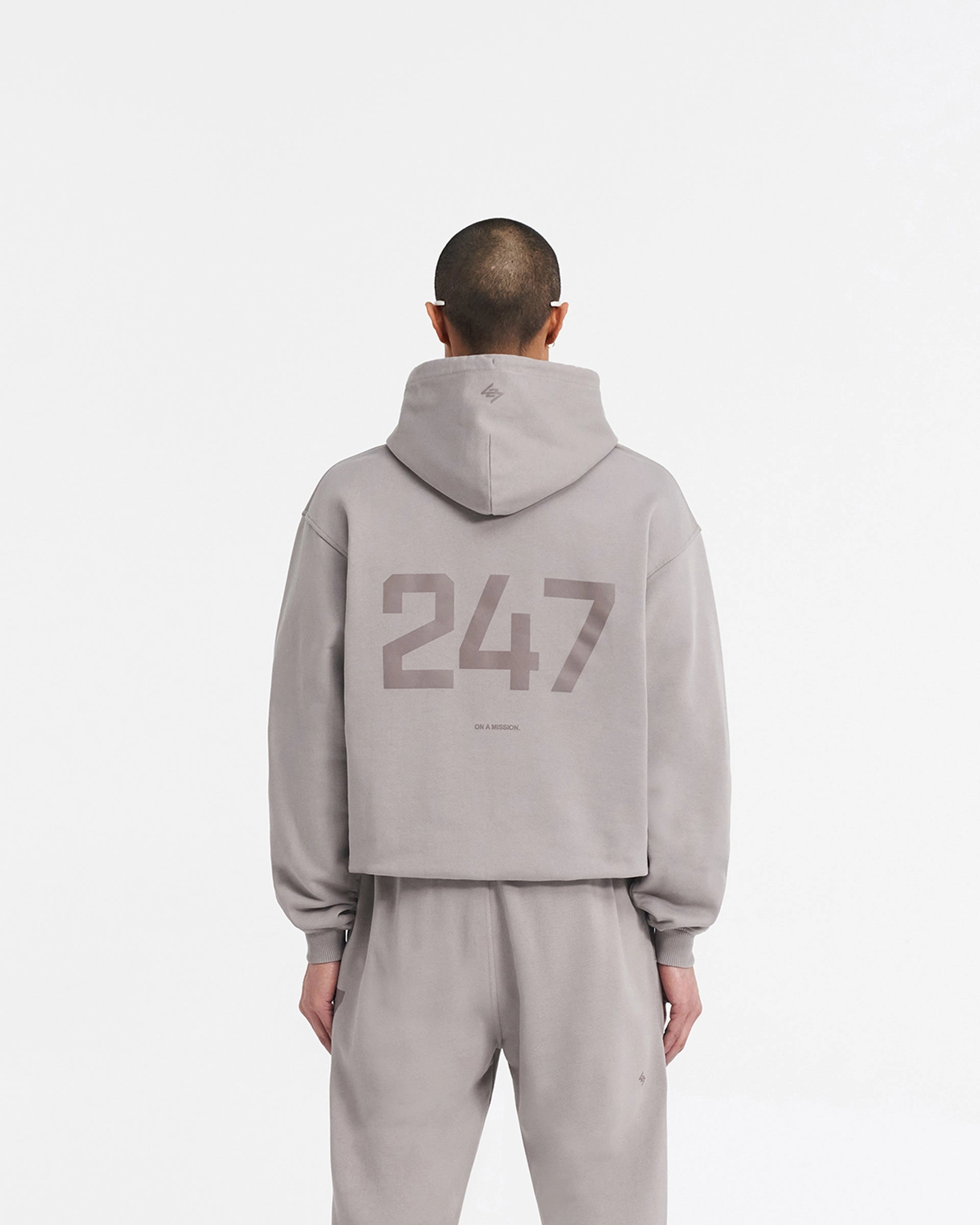 247 Oversized Hoodie - Cinder Sport Fit Design