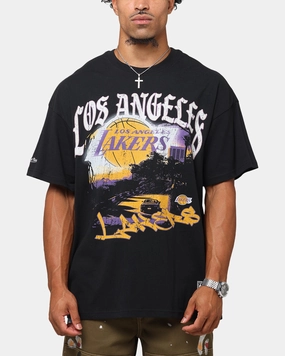 Mitchell & Ness Los Angeles Lakers Soaring T-Shirt Black QuickDry Texture