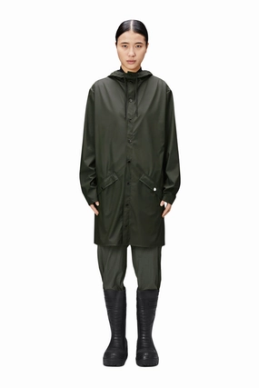 Long Jacket in Green Moisture Wicking Fabric