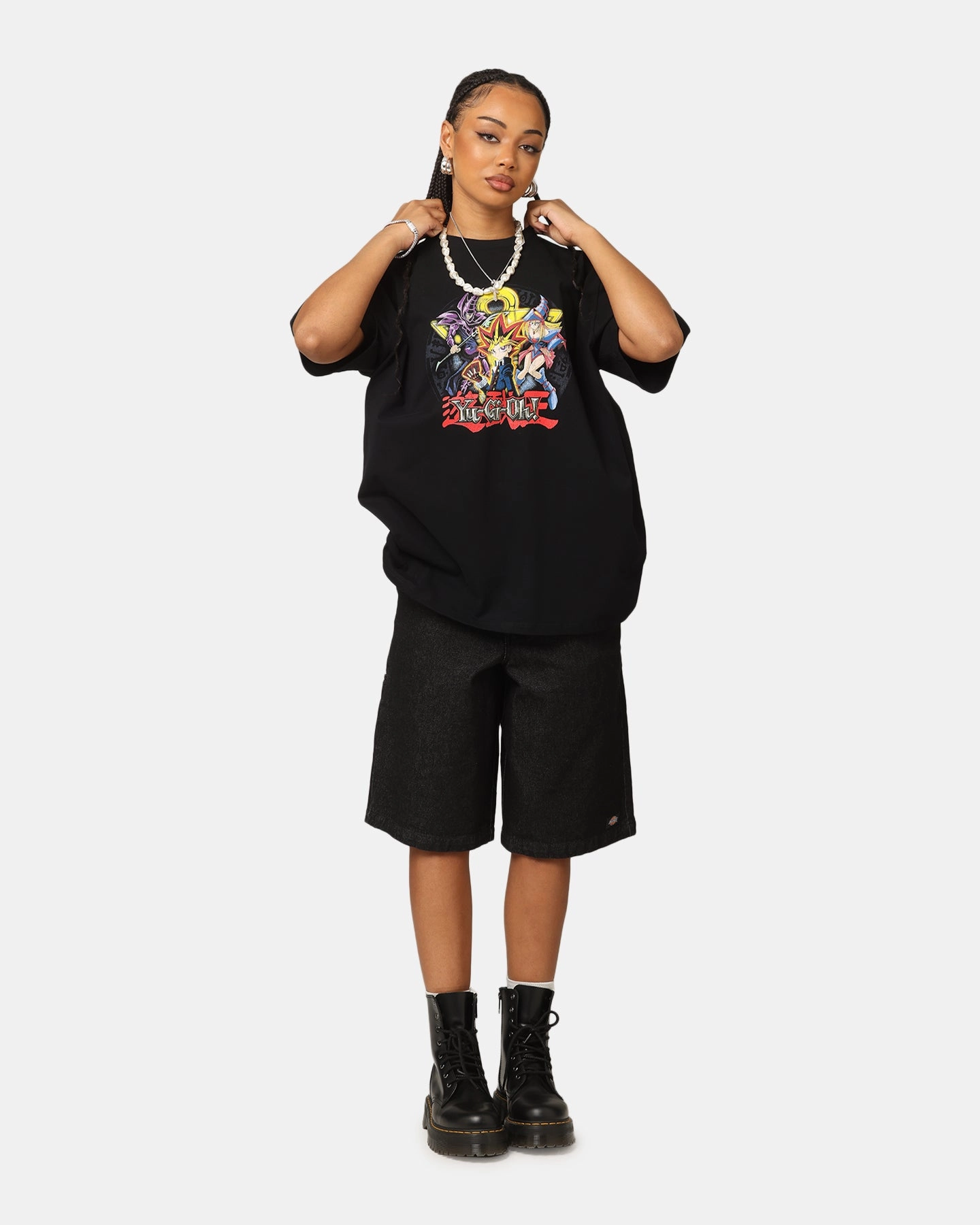 Goat Crew X Yu-Gi-Oh! Yugi Mutou Heavyweight T-Shirt Black FlexibleRibbedTrims