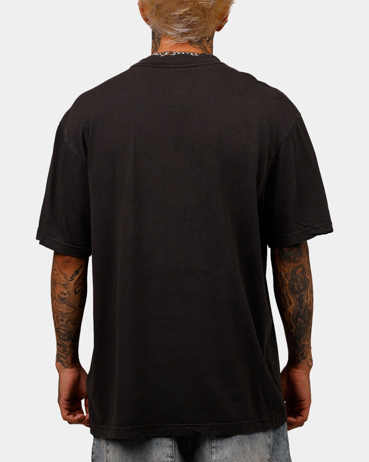 Mitchell & Ness Chicago Bulls Vs Los Angeles Lakers Stub T-Shirt Overdyed Black PolishedFinish