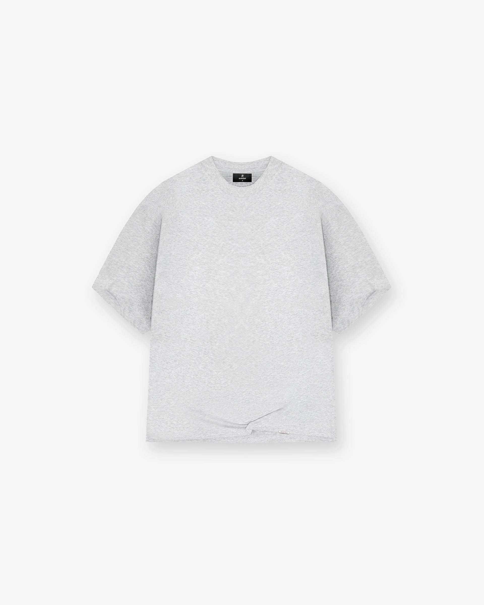 Initial Boxy T-Shirt - Ice Grey Marl Durable Knitwear