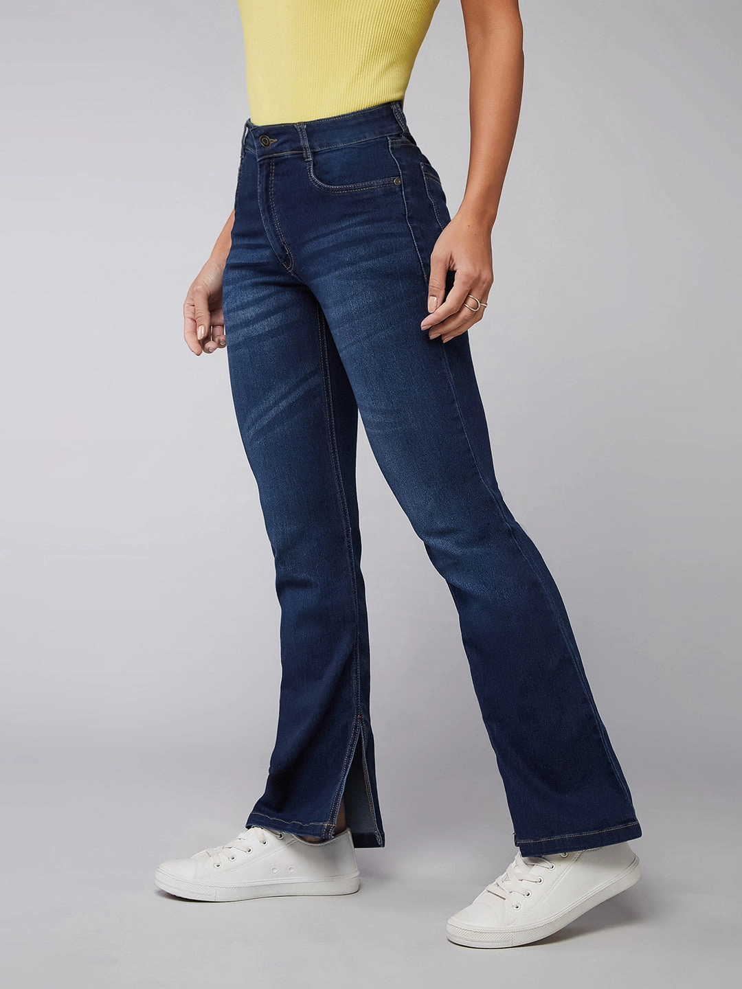 Autumn Days Family Style Eco Friendly Go-to Comfort 24/7 Comfort Blue Bell-Bottom Bootcut Hourglass Mid-Rise Stretchable Denim Jeans