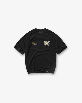 Airflow Ventilation Comfy Flex Legacy Cherubs T-Shirt - Jet Black