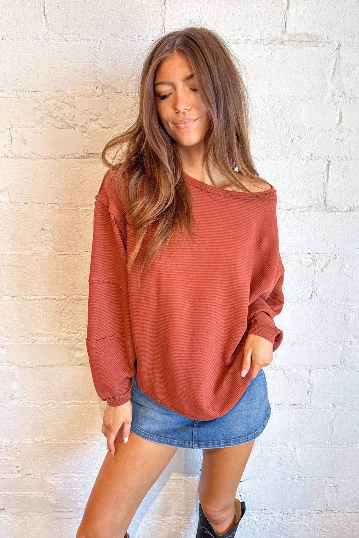 Free People Total Eclipse Tee NoSnag Surface