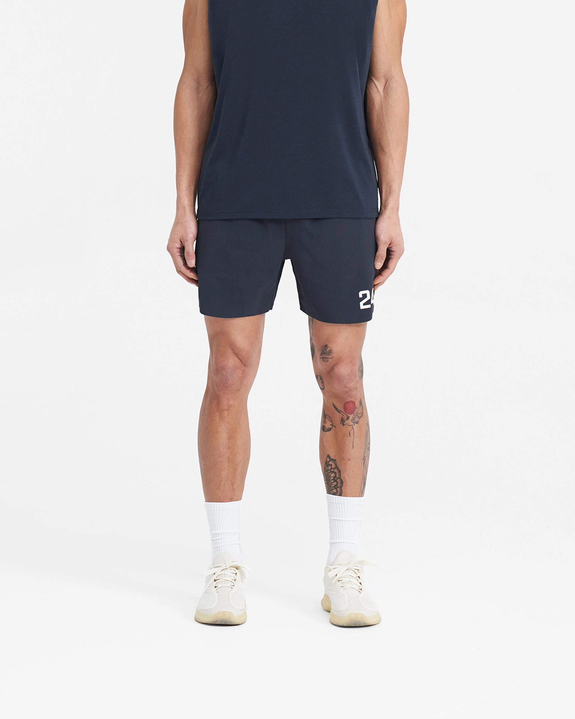 247 Fused Shorts - Navy Urban Comfort No Wrinkle