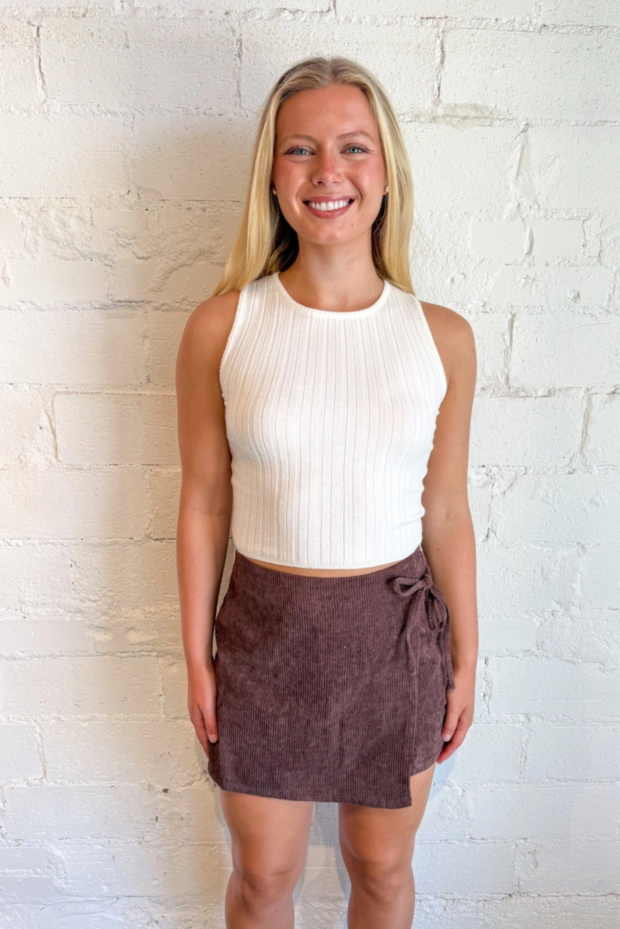 Solana Wrap Front Skort Thermoregulating Fabric