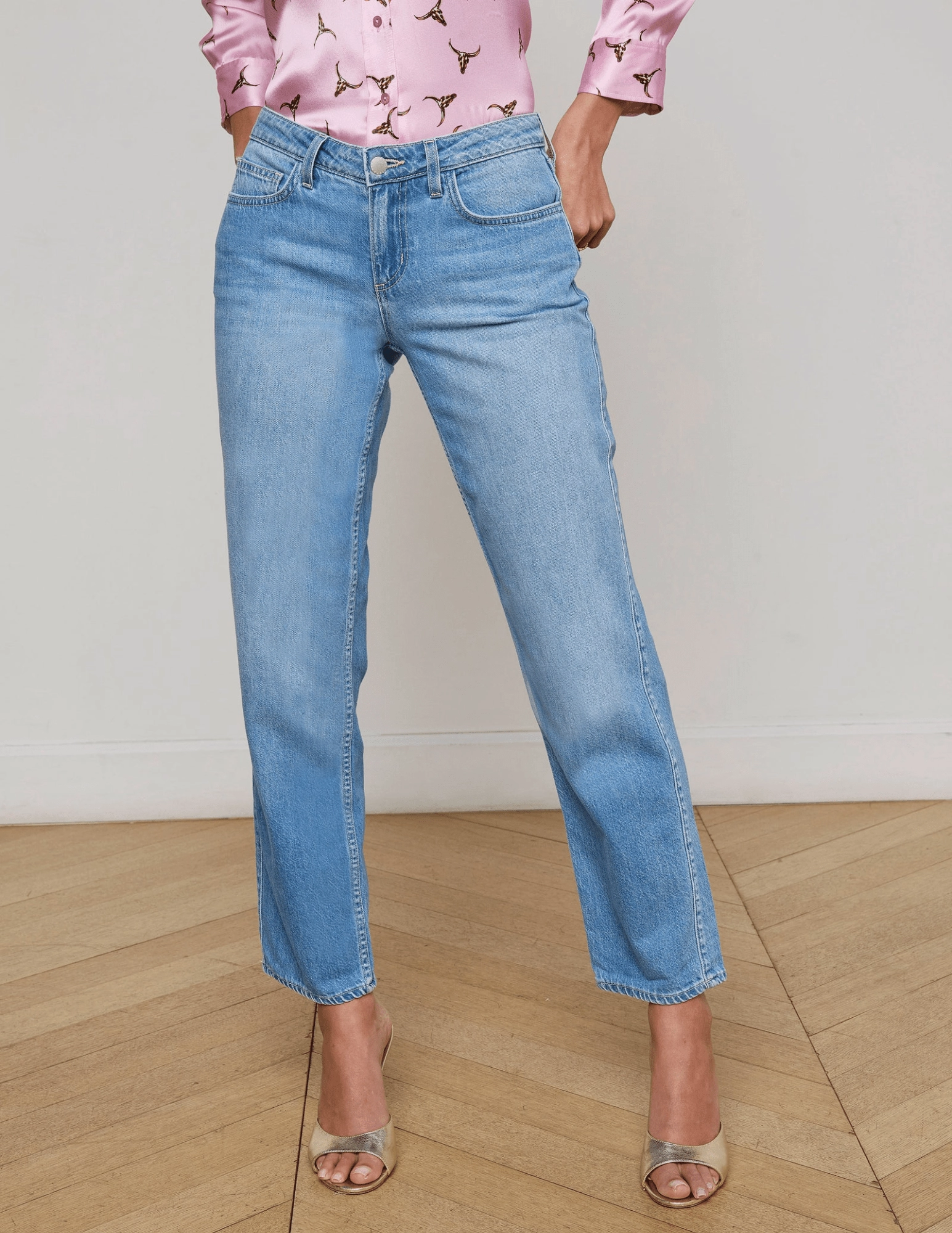 L'AGENCE Nevia Low Rise Slouch Jeans in Caster Sunny Vibes Casual Shopping Day Adult Fashion Athlete Fit