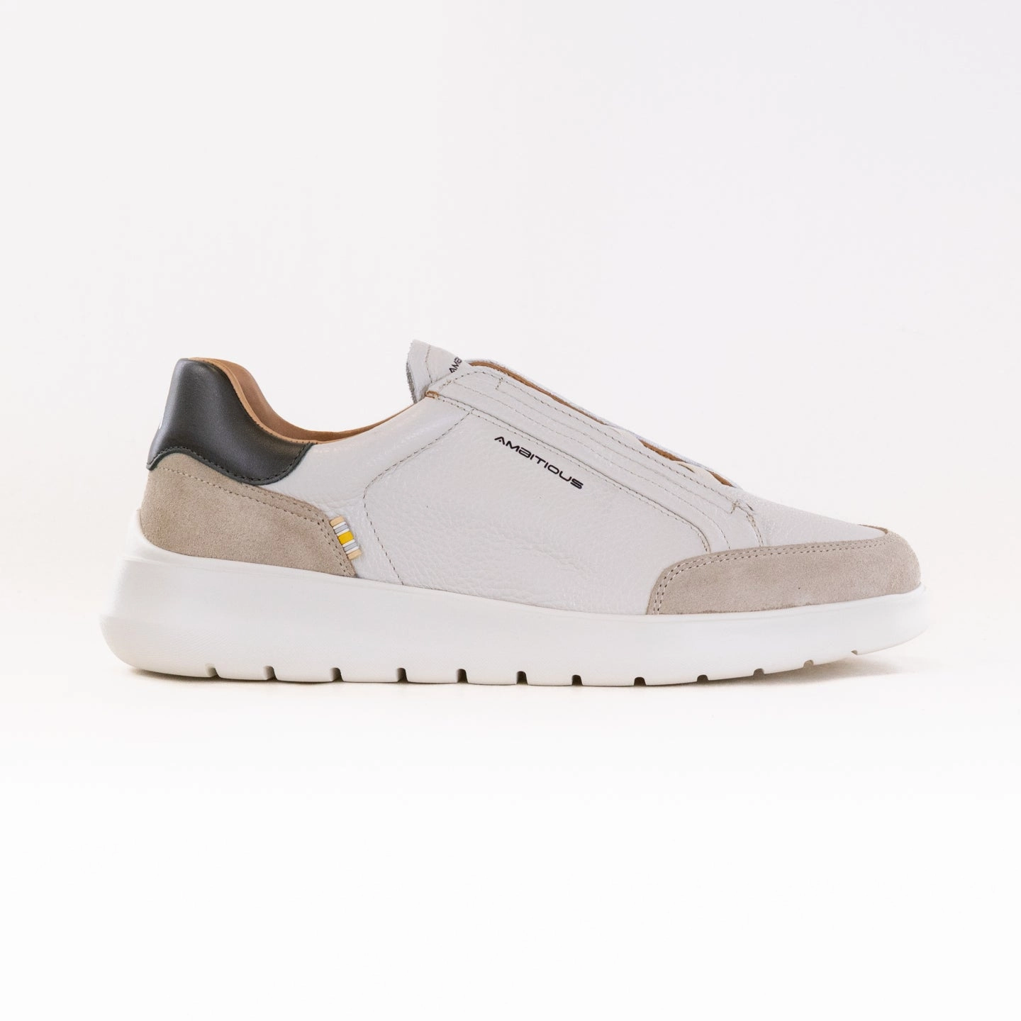 Rugged Sole Ambitious Hover Slip-On Sneaker 13721A (Men's) - Beige Leather Combi