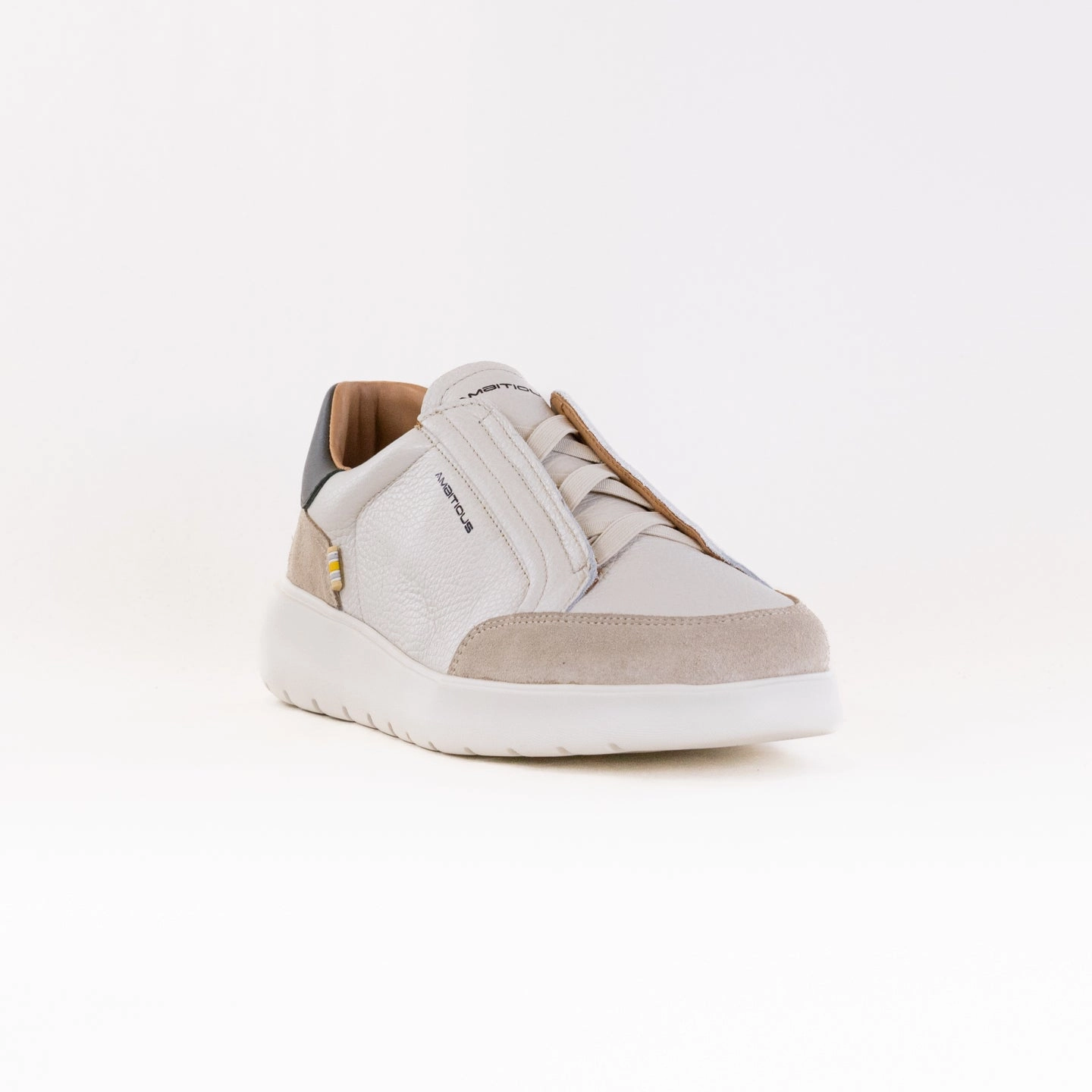 Comfy Flex Comfort Glide Shoes Ambitious Hover Slip-On Sneaker 13721A (Men's) - Beige Leather Combi