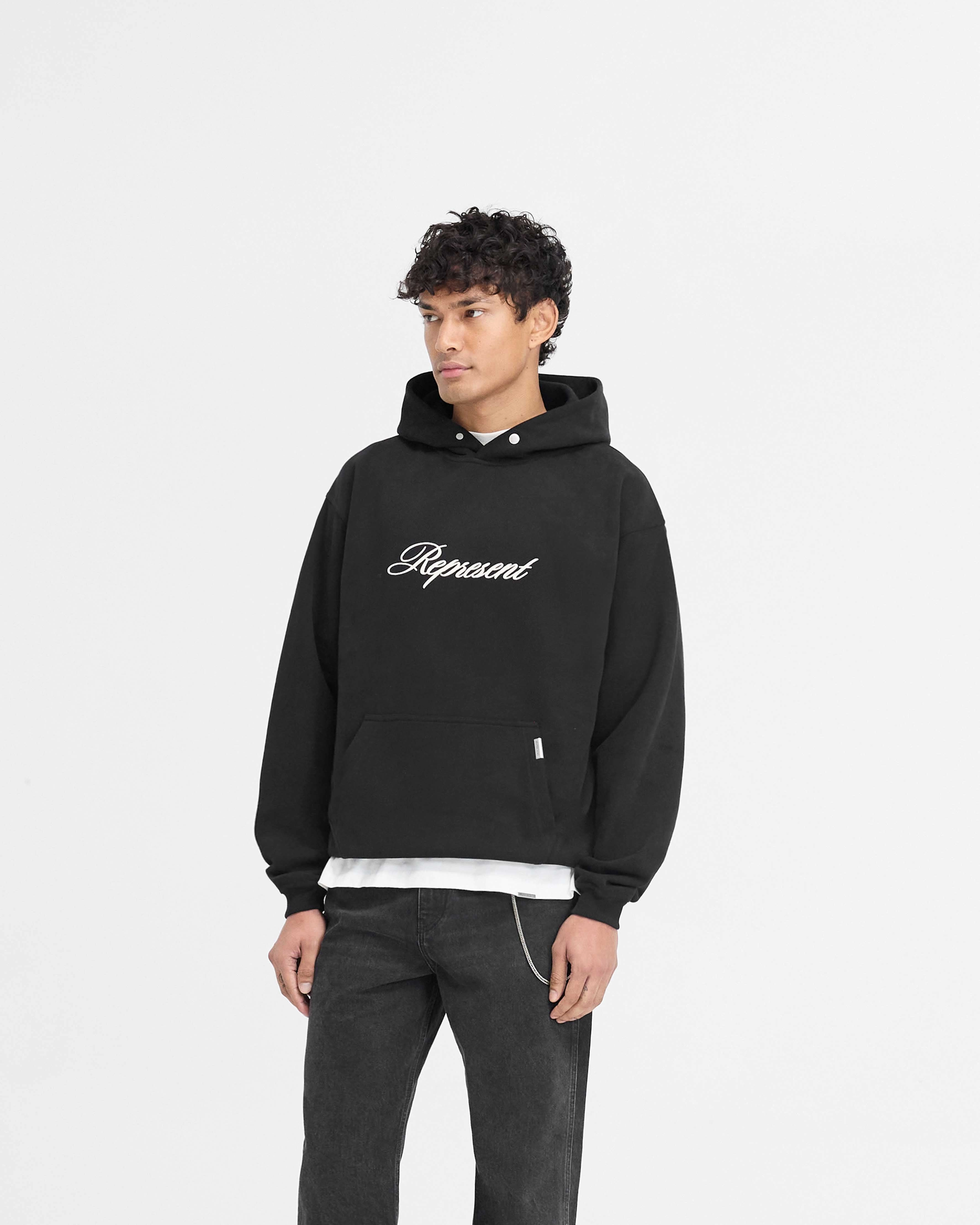 Script Logo Hoodie - Black Autumn Staple