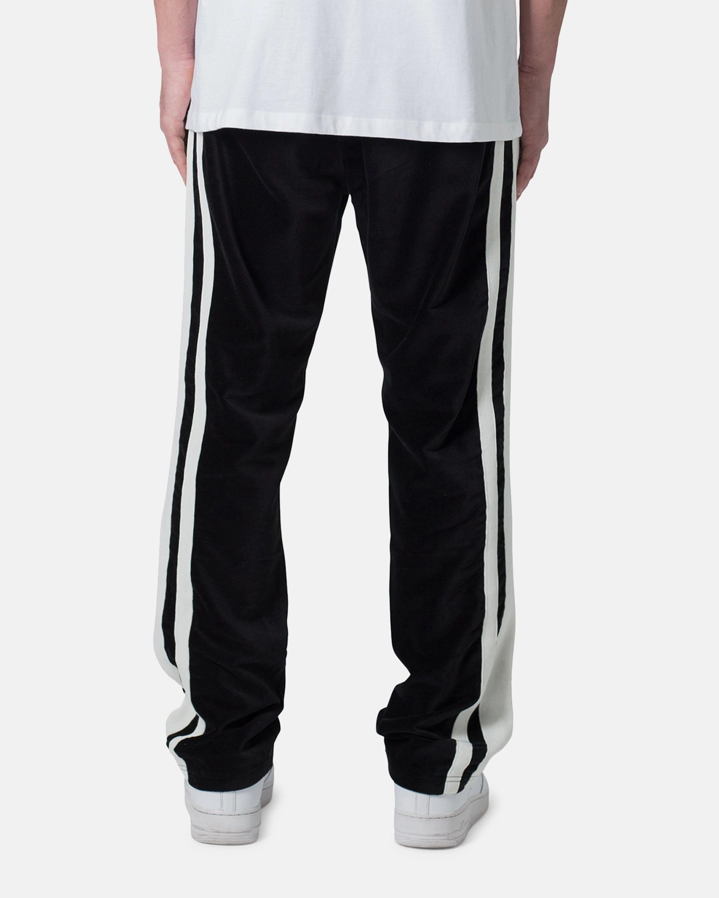 MNML Baggy Velour Trackpants Black Reflective Trim Options