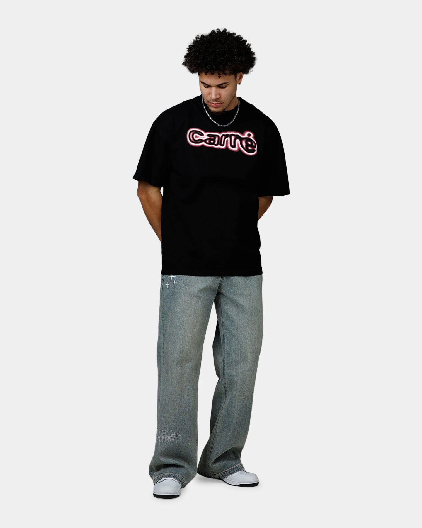 Carre Blushed T-Shirt Black HighNeckline