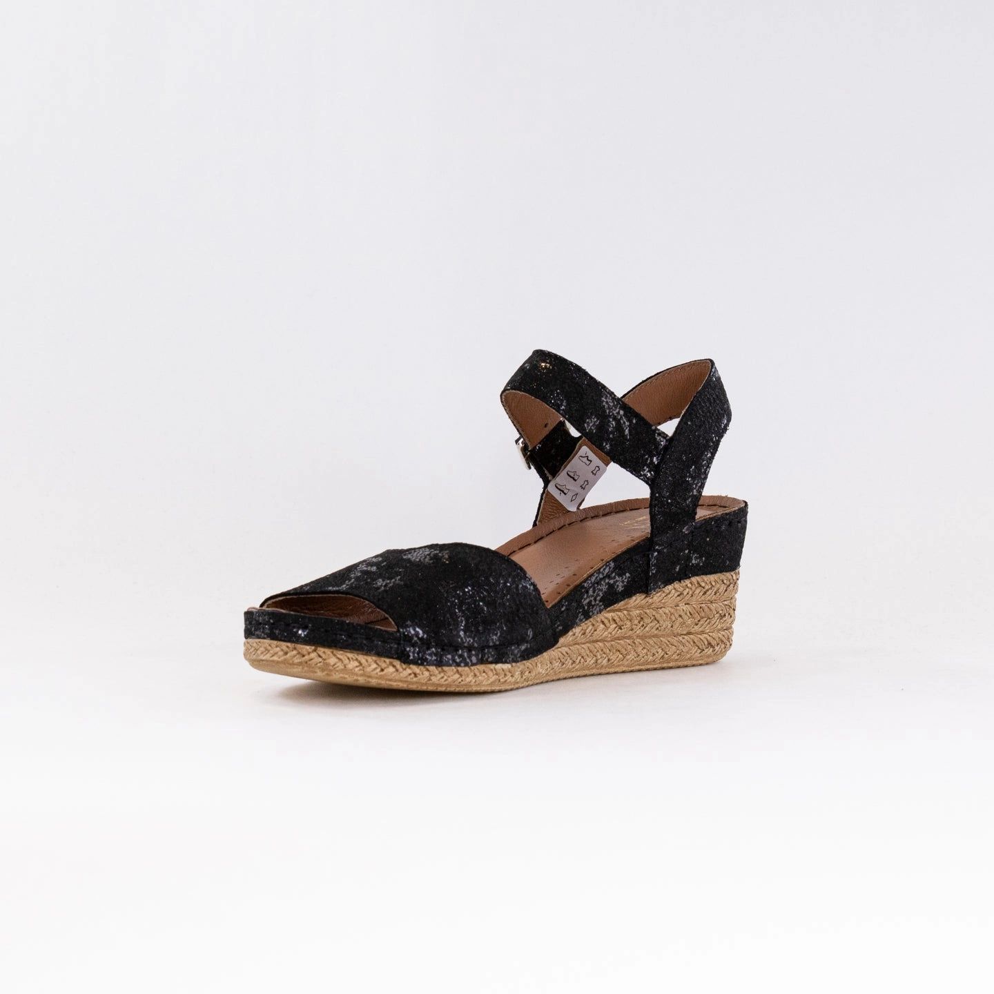 V Italia 1126-D99 (Women's) - Black Metallic Leather Winter Warm Lightweight Outsole