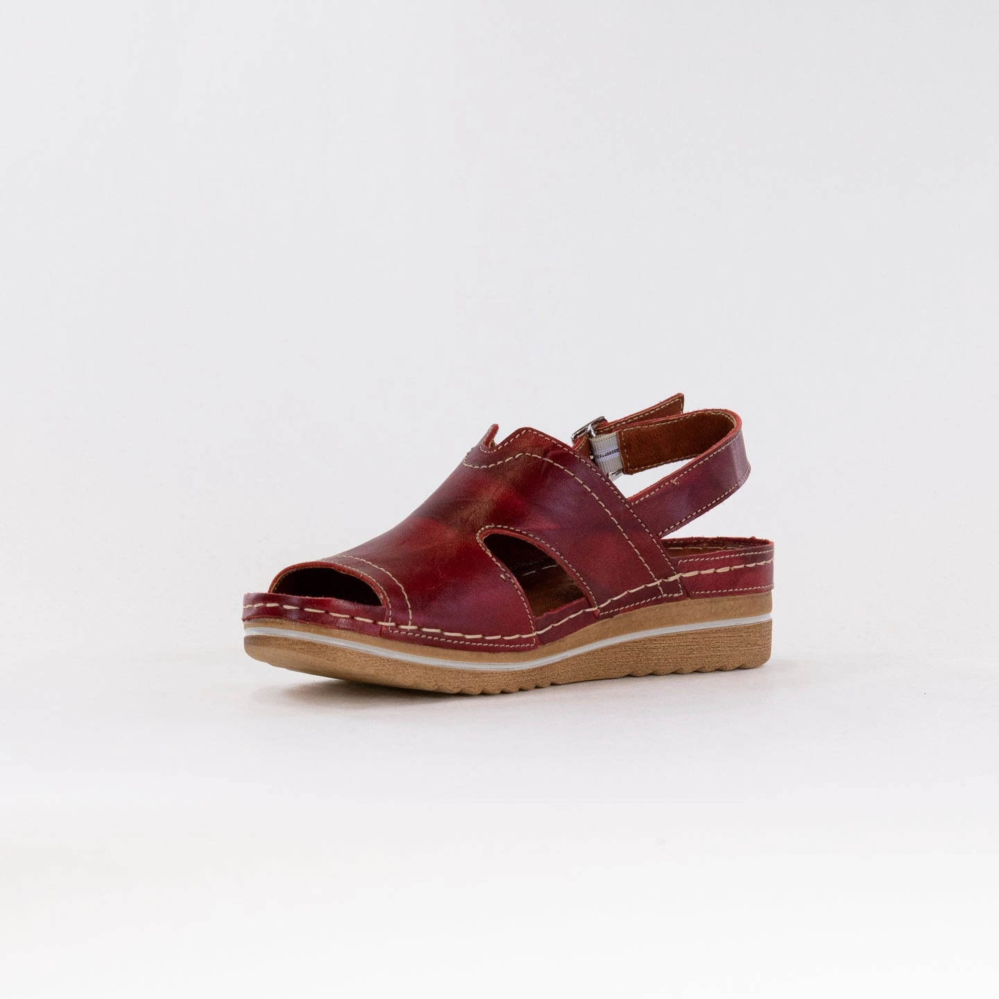 V Italia 967-1 (Women's) - Red Slip On Easy Adjust Buckles