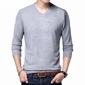 outdoor concert Weekend Fashion West Louis? Autumn Casual V-Neck Pullover
