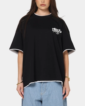 Carre Motion Layered T-Shirt Black/White HypoallergenicFabric