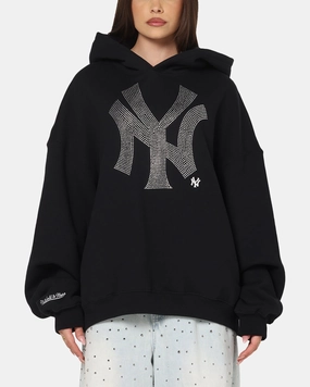 AntiOdorTreatment AntiOdor Mitchell & Ness New York Yankees Rhinestone Hoodie Faded Black