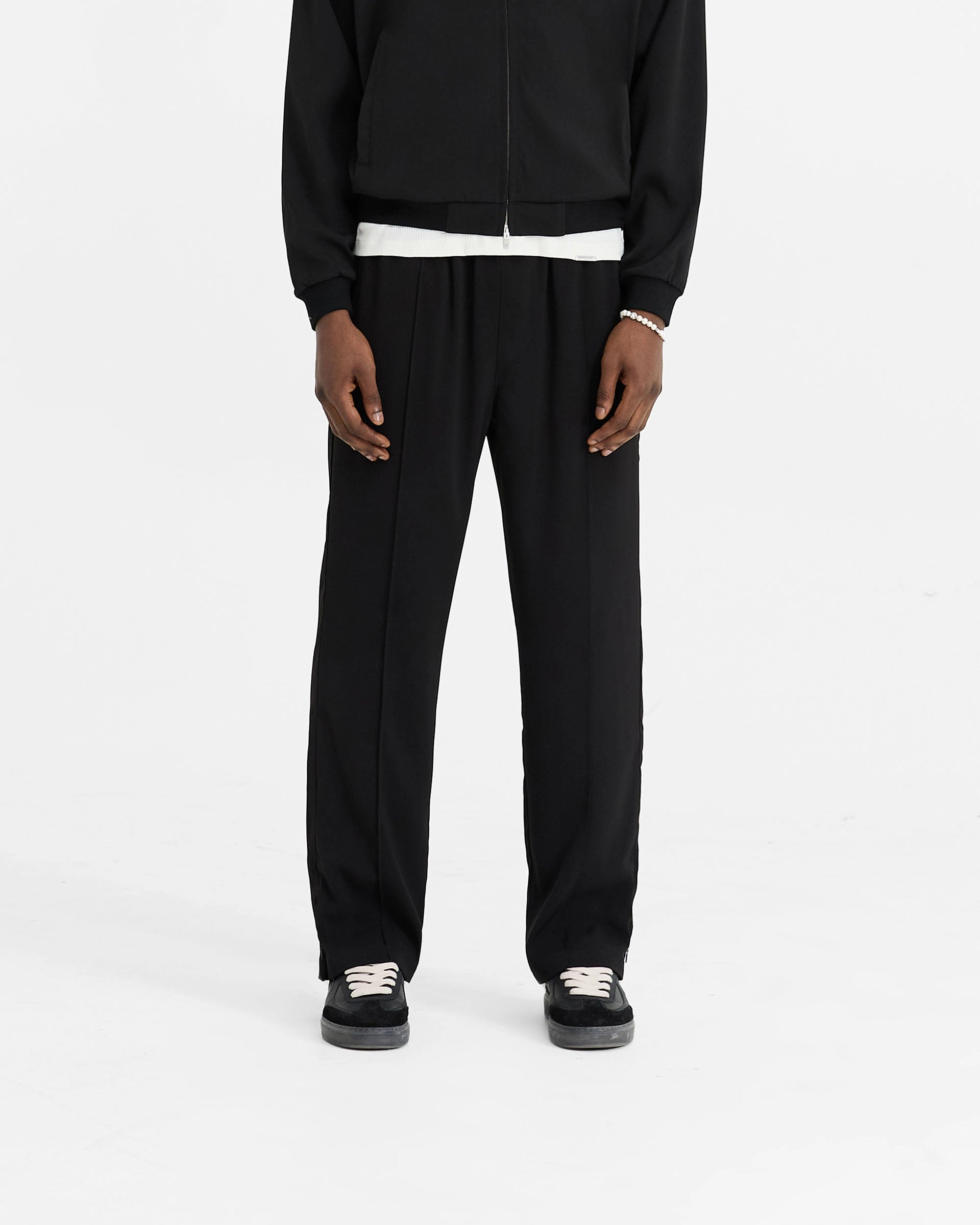 Initial Track Pant - Black Perfect Comfort Fit Fashionable Appeal