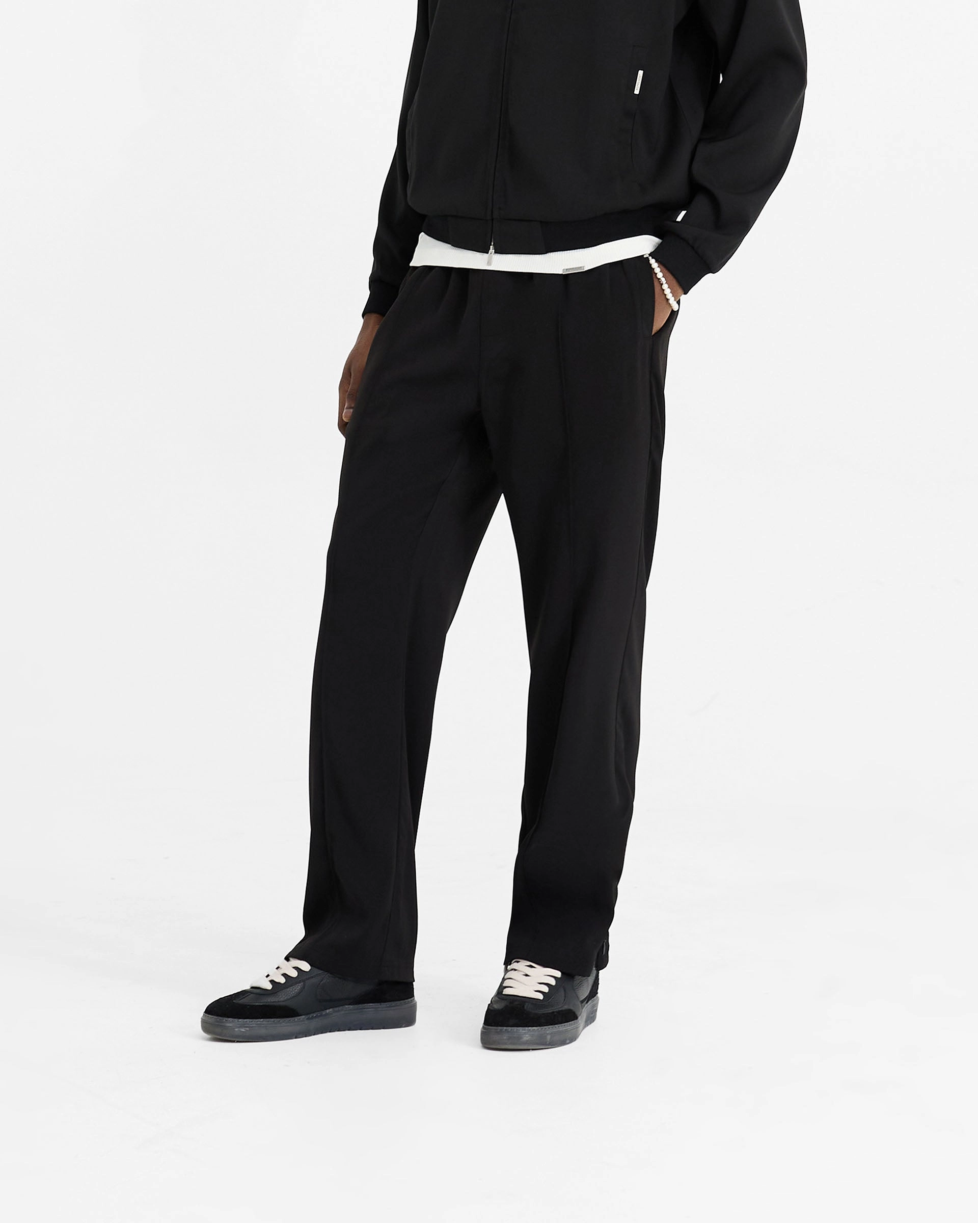 Fashion Comfort Wear Initial Track Pant - Black