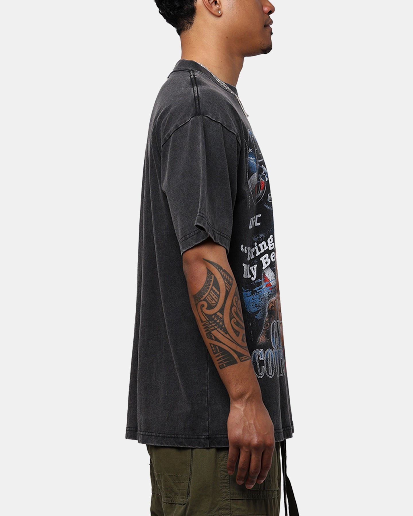 Soft Touch Fabric UFC By Goat Crew Colby Covington Belt Vintage T-Shirt Vintage Black