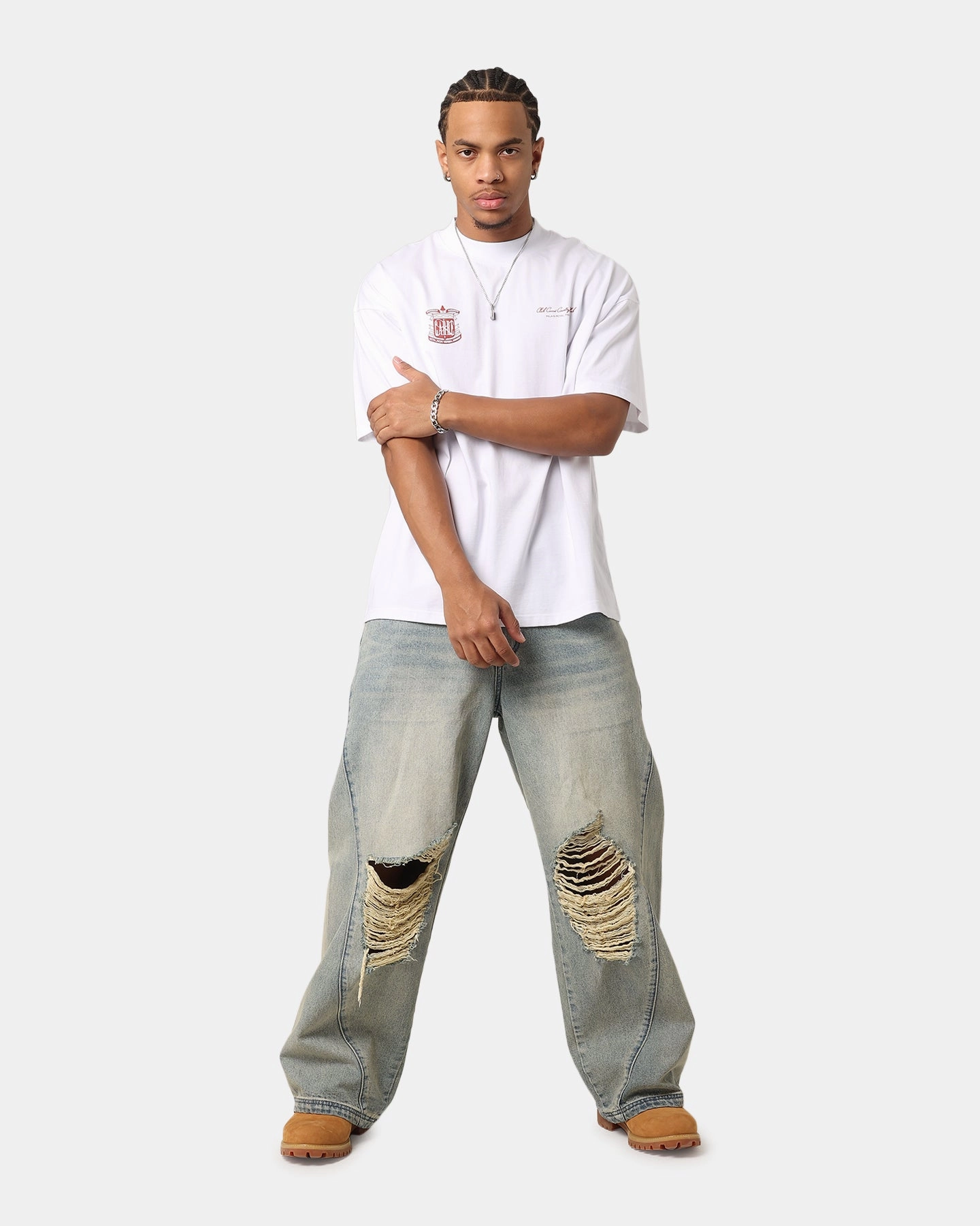 Moisture Wicking Technology SoftInteriorLining Carre Deeds T-Shirt White