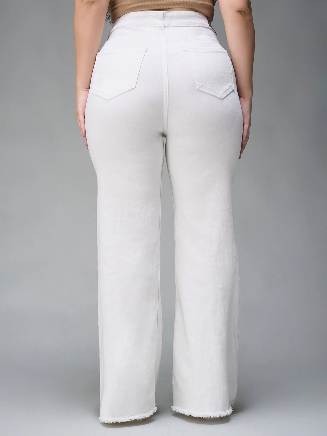 Beach Day Versatile Soft CHASEstretch? White Bootcut High-Rise Stretchable Denim Jeans