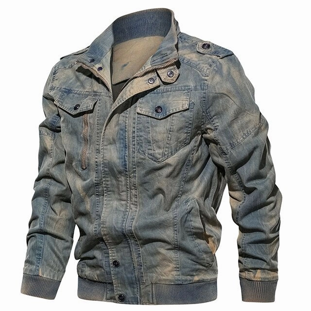 West Louis? Streetwear Style Denim Jacket Compact packaging Roll up sleeves