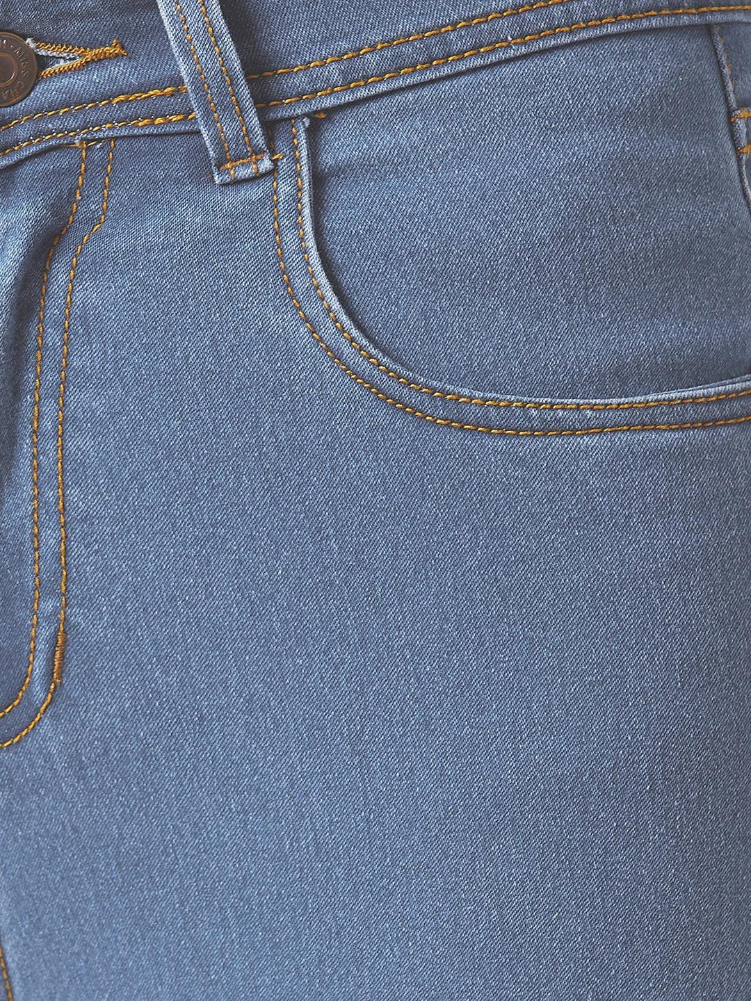 Shopping Day Outdoor Enthusiast 24/7 Comfort Blue Skinny-Fit High-Rise Midly-Distressed Stretchable Denim Jeans