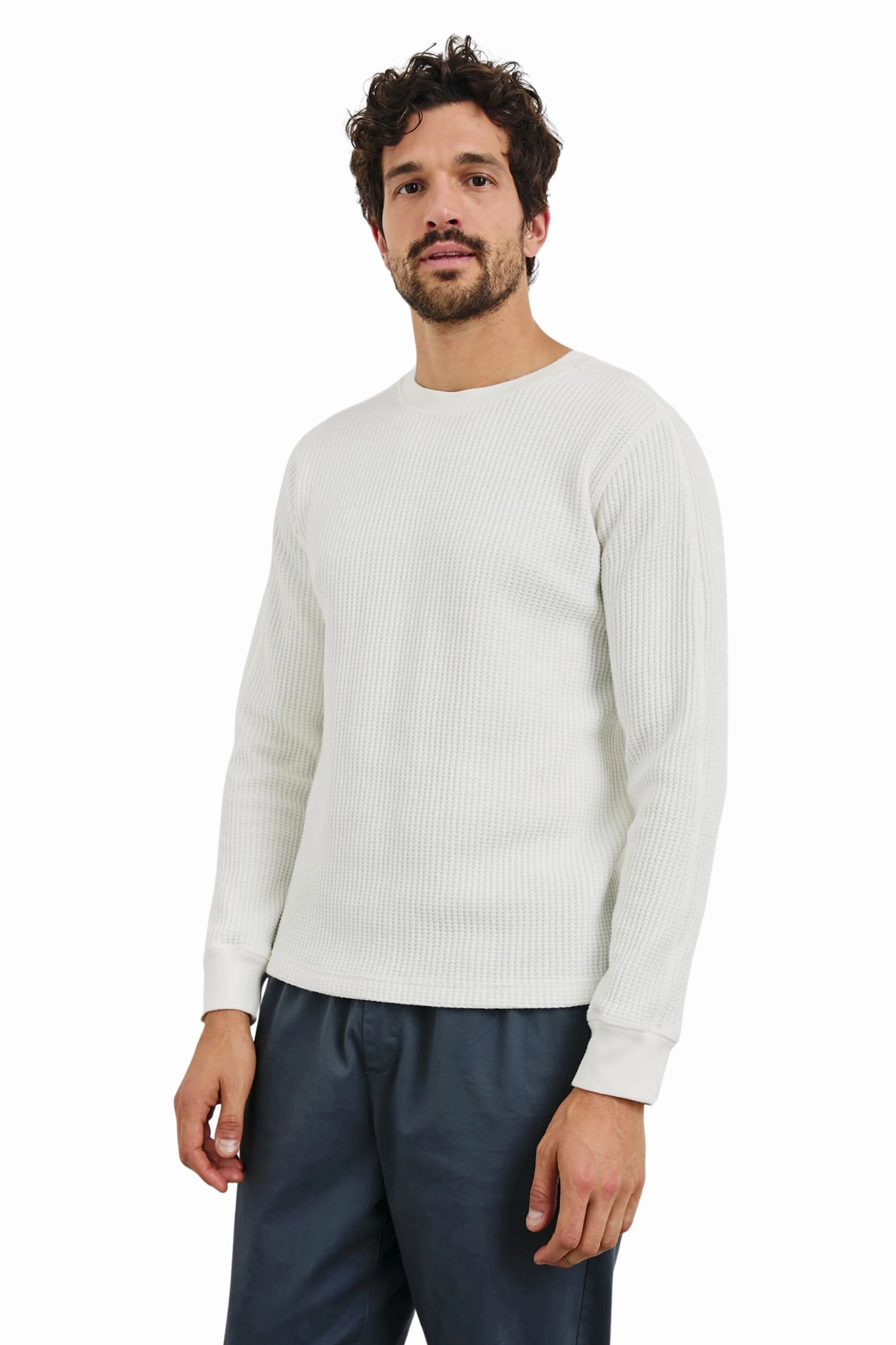 Contemporary Style Wade Long Sleeve in White