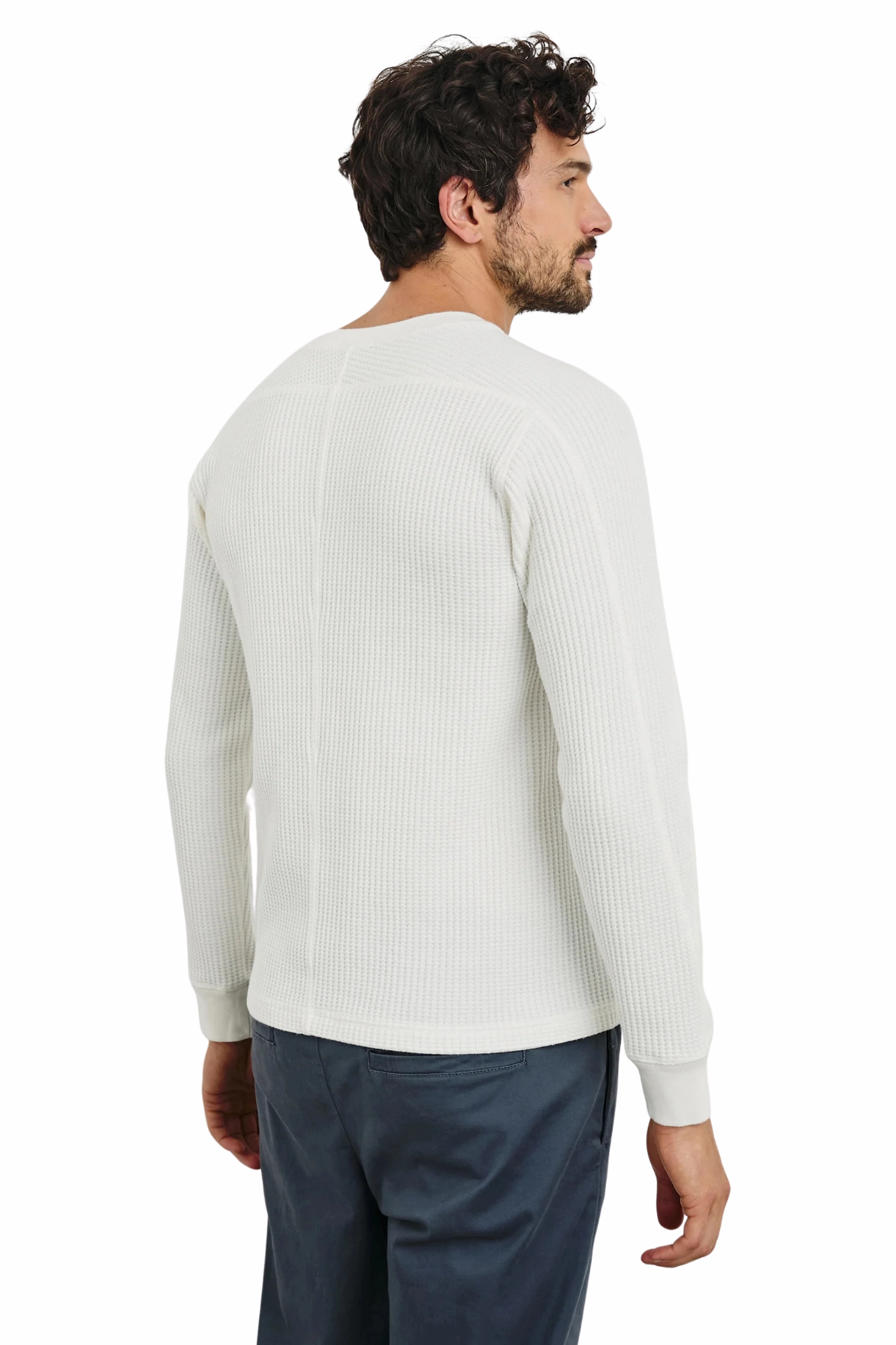 Wade Long Sleeve in White Beach Ready Trendy Look