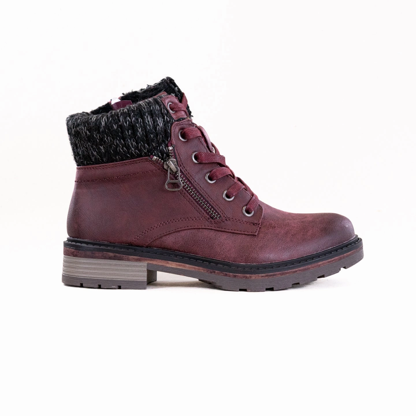 Wanderlust Amy Boot (Women's) - Burgundy Protective Finish Urban Commute Resilient Sole